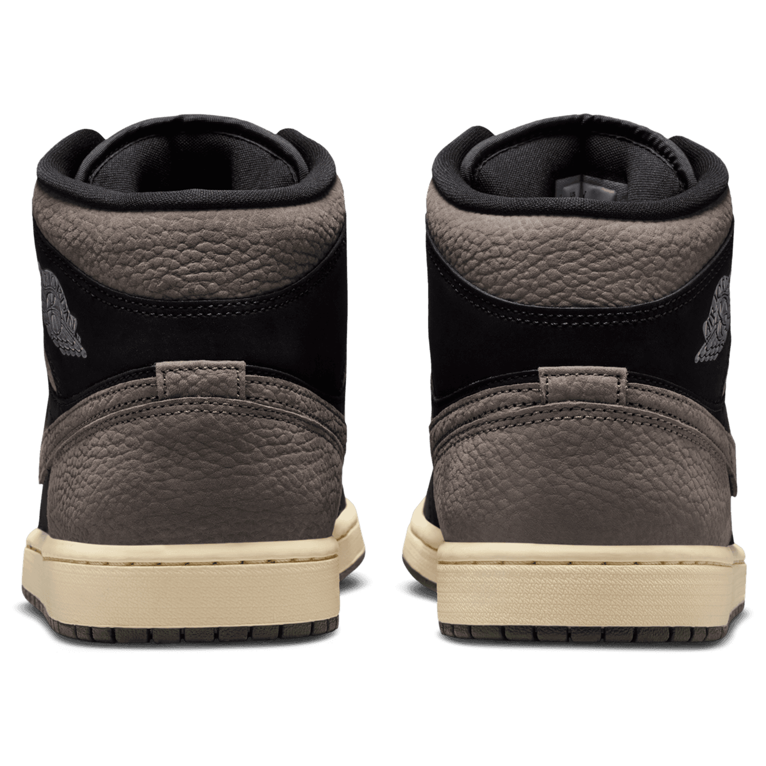 Jordan Air Jordan 1 Mid SE - Men's - Black/Olive Grey/Light Wild Mango