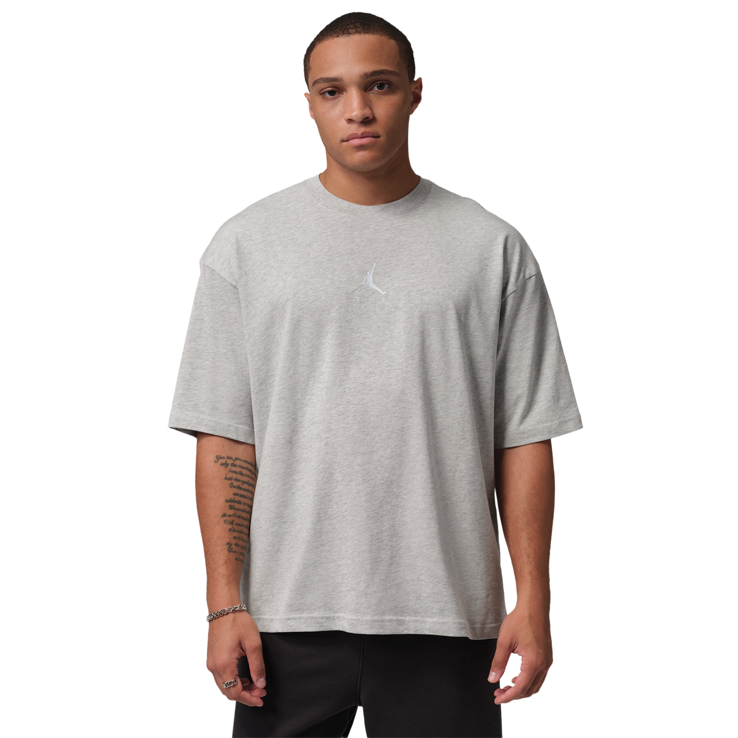 Jordan Brooklyn Oversized T-Shirt - Men's - Black/Heather Grey