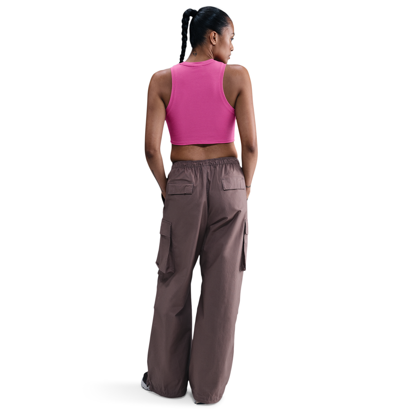 Nike Essential Rib Crop Tank - Women's - Playful Pink/Sail