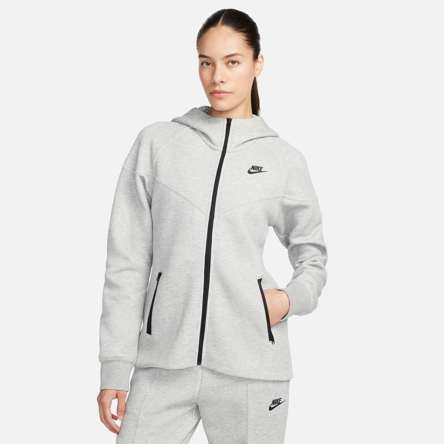Nike NSW Tech Fleece WR Full-Zip Hoodie - Women's - Grey/Black