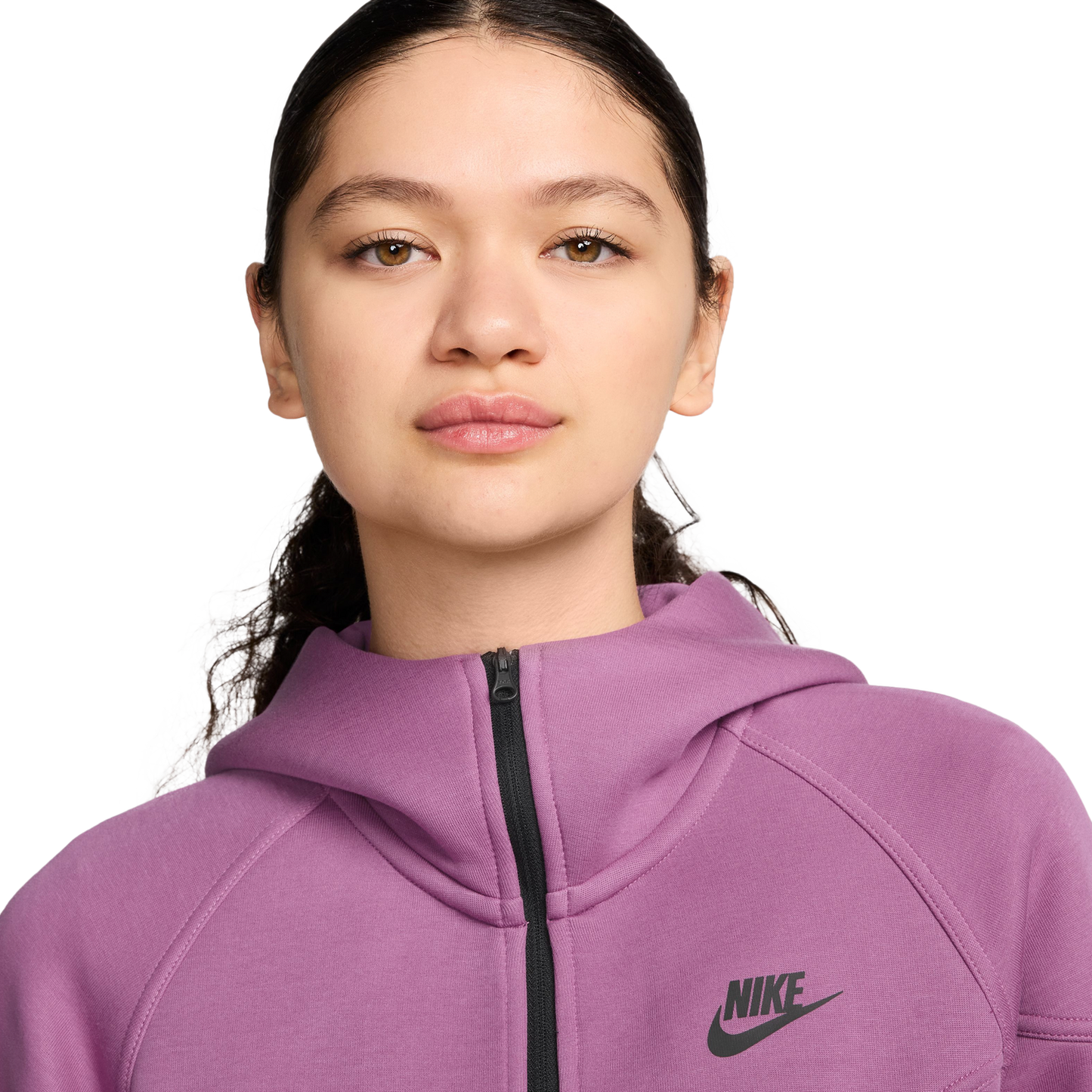 Nike NSW Tech Fleece WR Full-Zip Hoodie - Women's - Light Magenta/Black