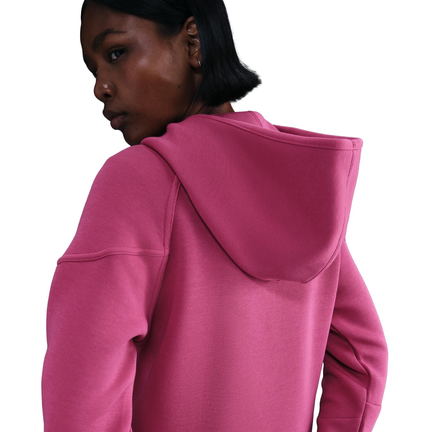Nike NSW Tech Fleece WR Full-Zip Hoodie - Women's - Sweet Beet/Black