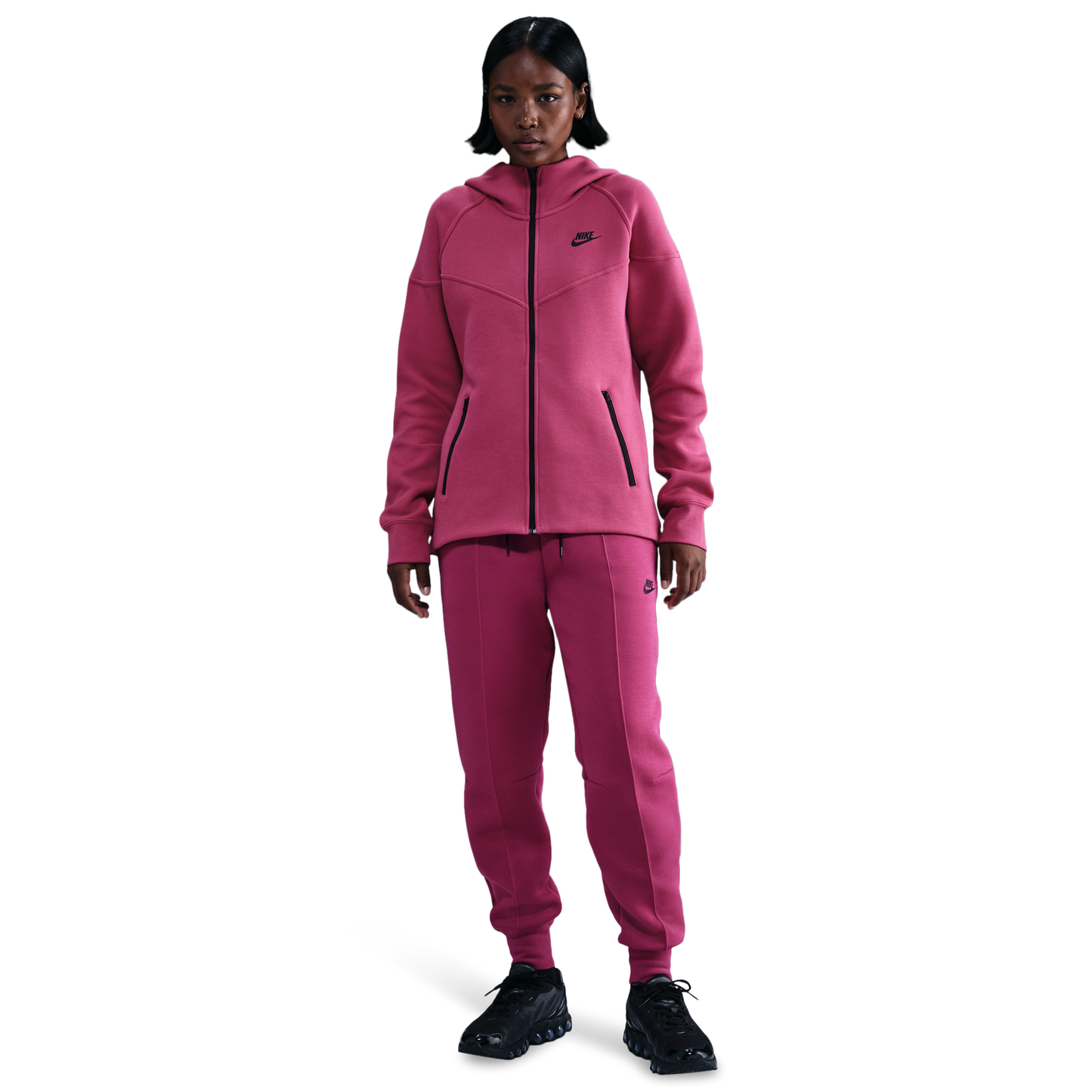 Nike NSW Tech Fleece WR Full-Zip Hoodie - Women's - Sweet Beet/Black