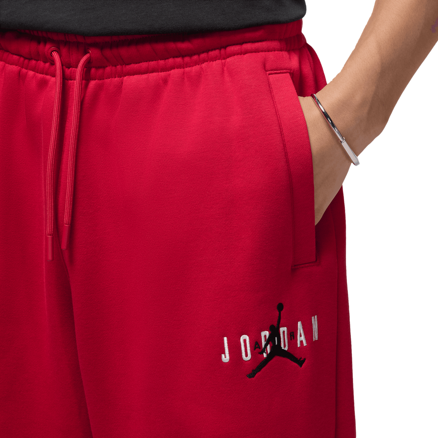 Jordan Brooklyn Oversize Stretch Pants - Men's - Red/Black