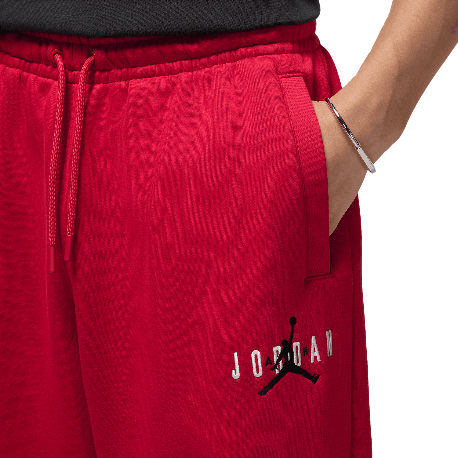 Jordan Brooklyn Oversize Stretch Pants - Men's - Red/Black