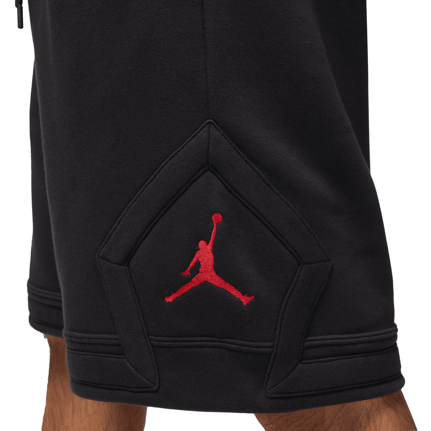 Jordan Brooklyn Oversize Stretch Shorts - Men's - Red/Black