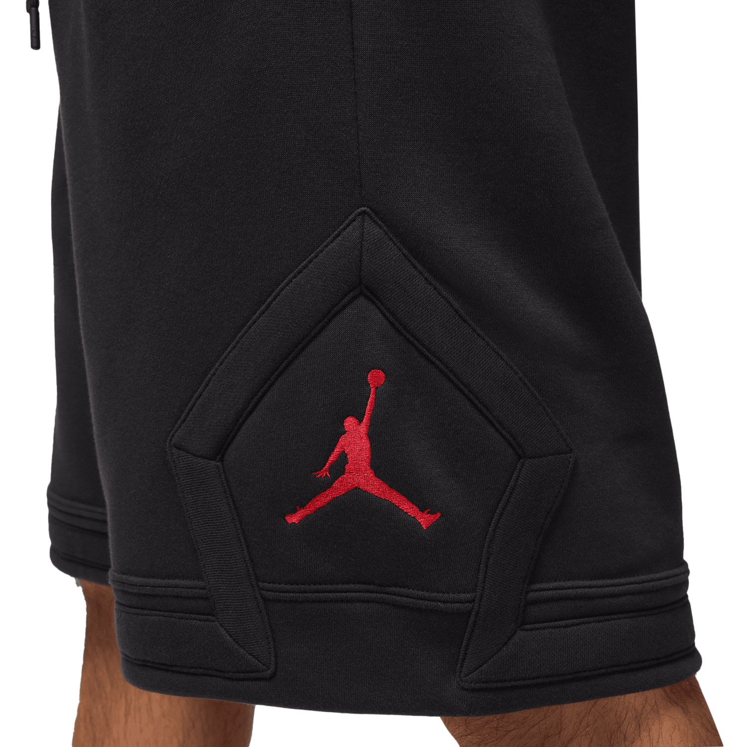 Jordan Brooklyn Oversize Stretch Shorts - Men's - Red/Black