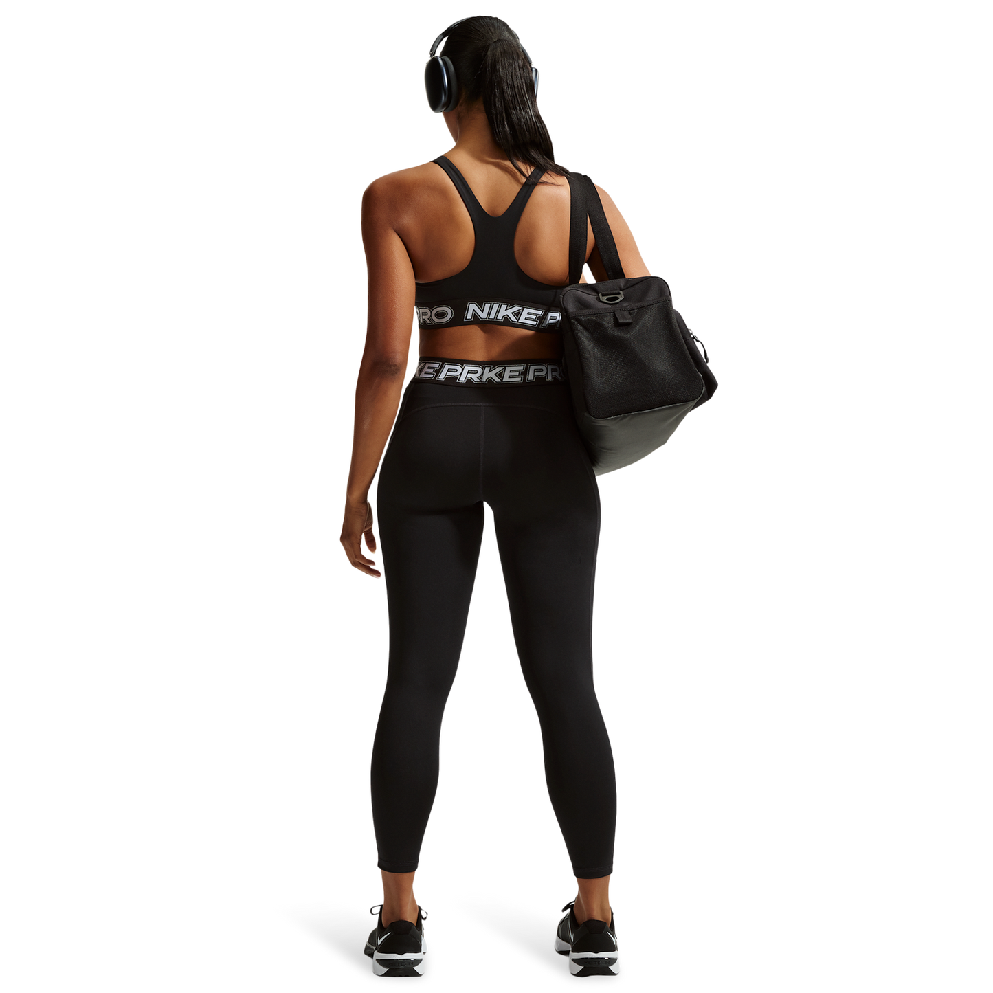 Nike Pro Mid Rise 7/8 Tight - Women's - Black/White/White