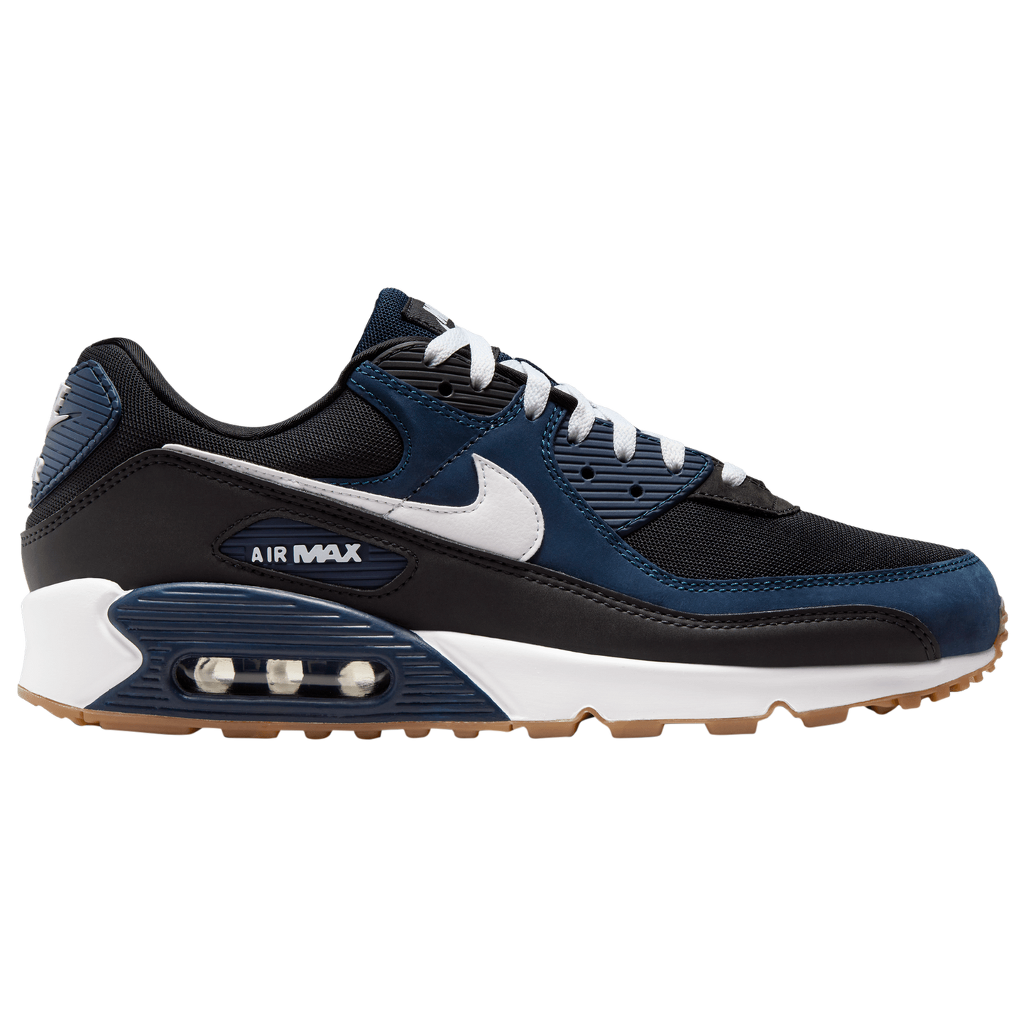 Nike Air Max 90 - Men's - Midnight Navy/White/Gum Medium Brown