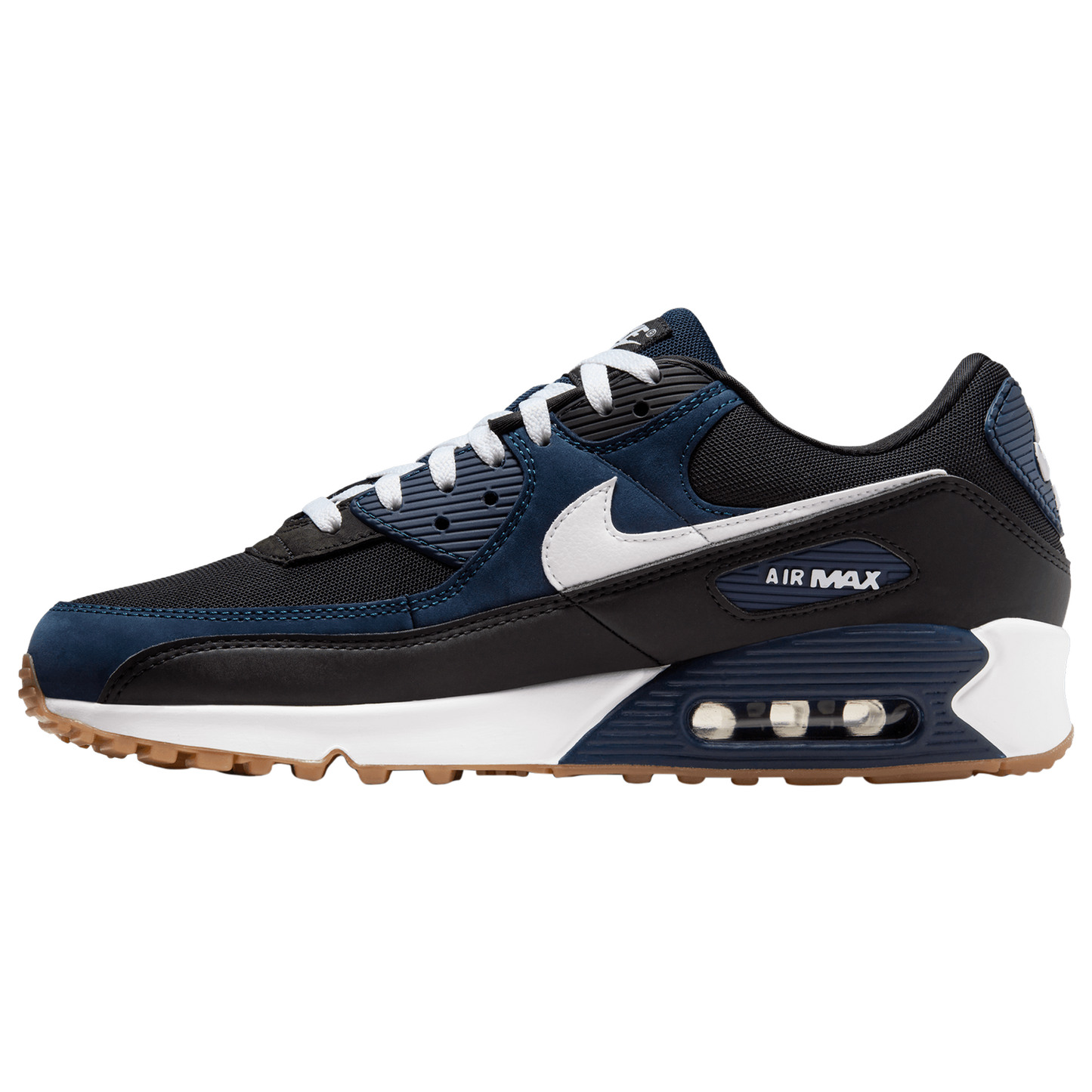 Nike Air Max 90 - Men's - Midnight Navy/White/Gum Medium Brown