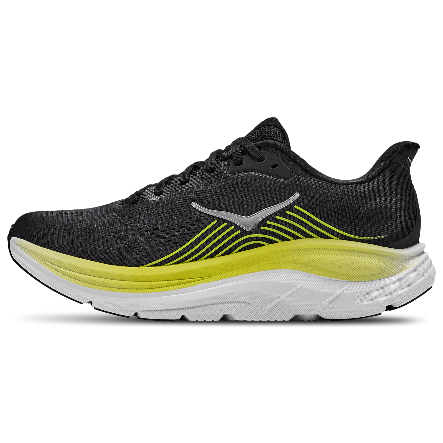 HOKA Clifton 11 - Men's - Black/White/Yellow