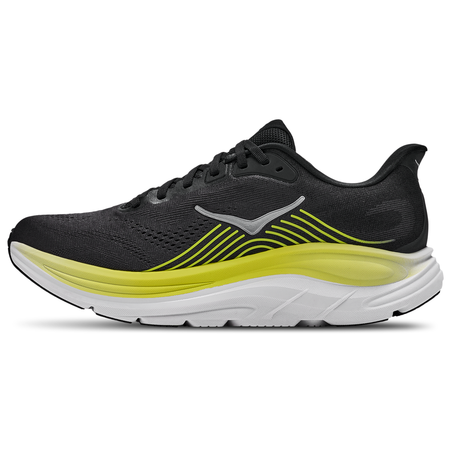 HOKA Clifton 11 - Men's - Black/White/Yellow