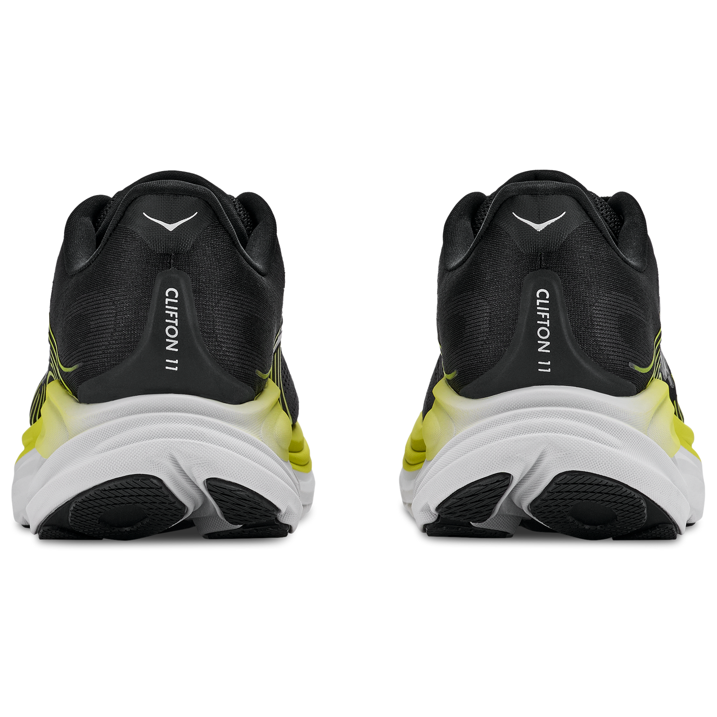 HOKA Clifton 11 - Men's - Black/White/Yellow