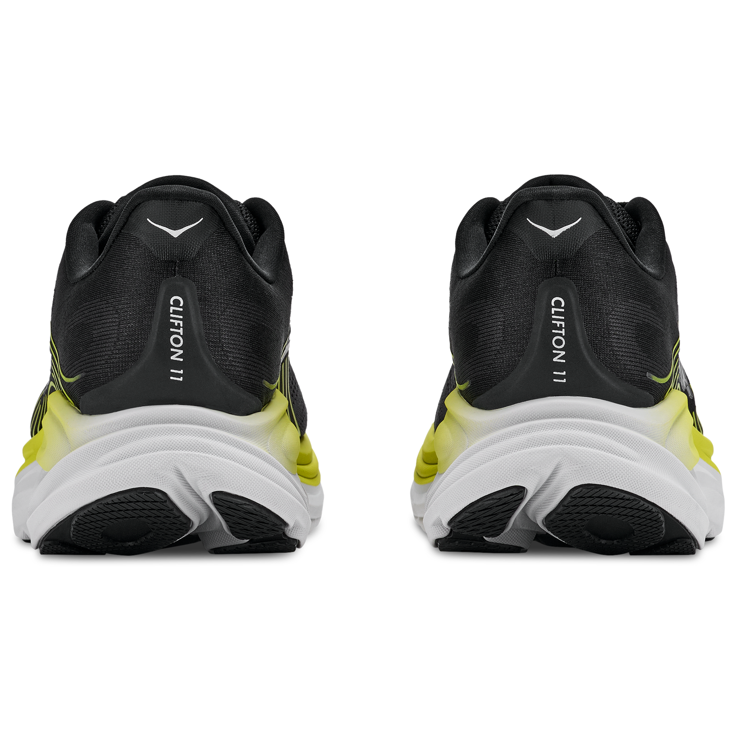 HOKA Clifton 11 - Men's - Black/White/Yellow