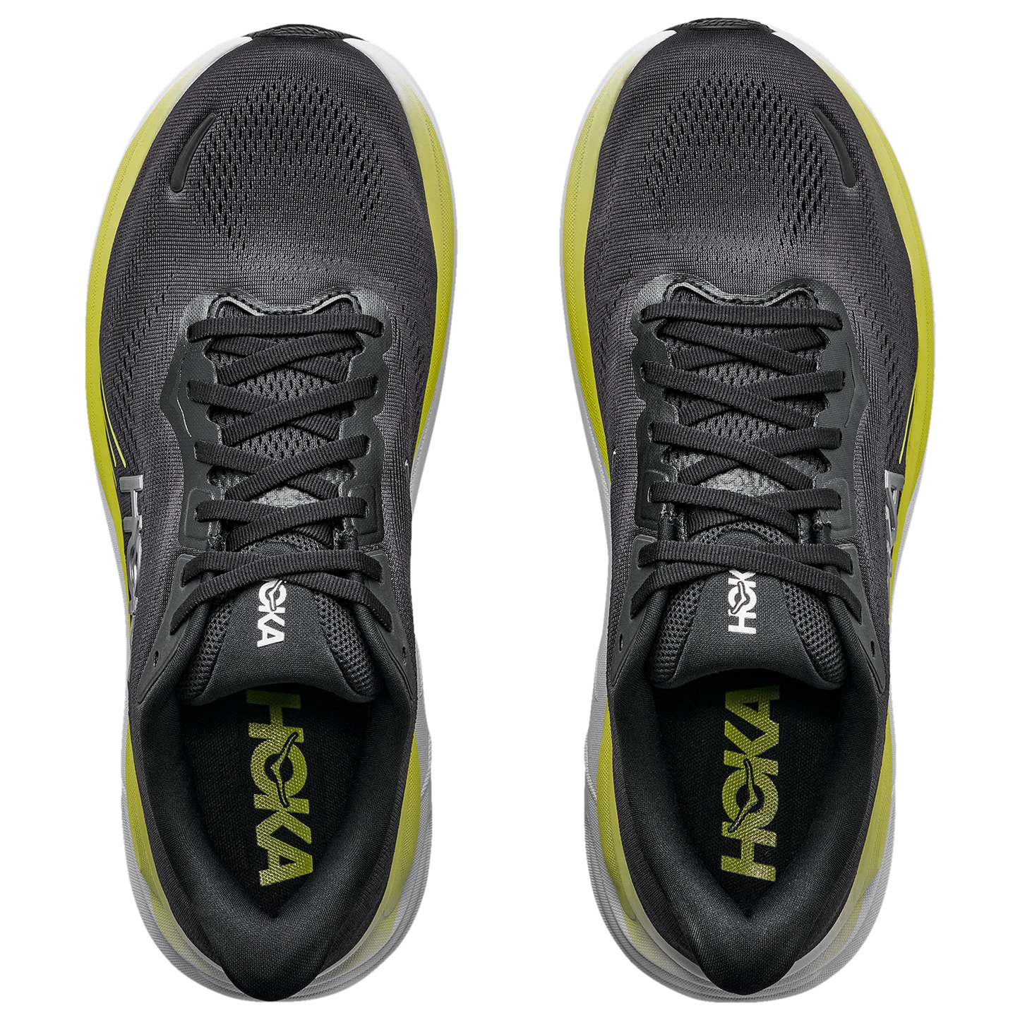 HOKA Clifton 11 - Men's - Black/White/Yellow