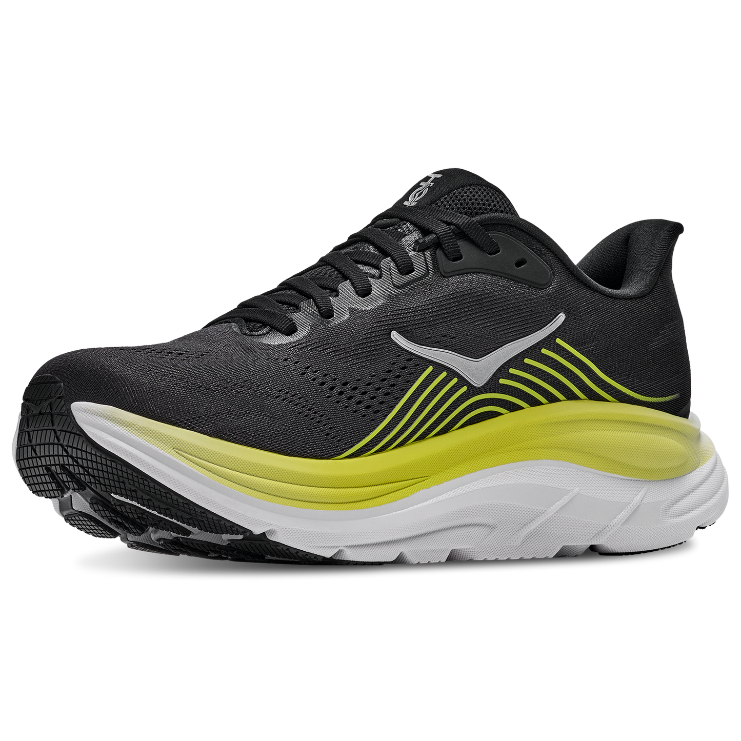 HOKA Clifton 11 - Men's - Black/White/Yellow
