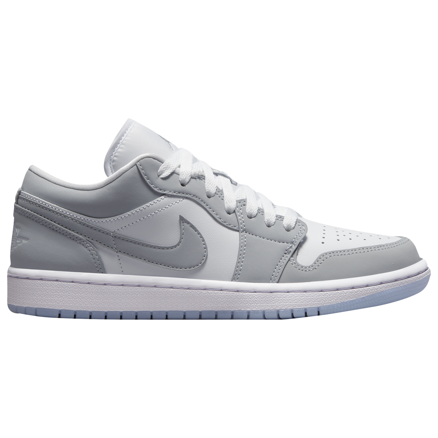 Jordan AJ 1 Low - Women's - White/Wolf Grey/Aluminum