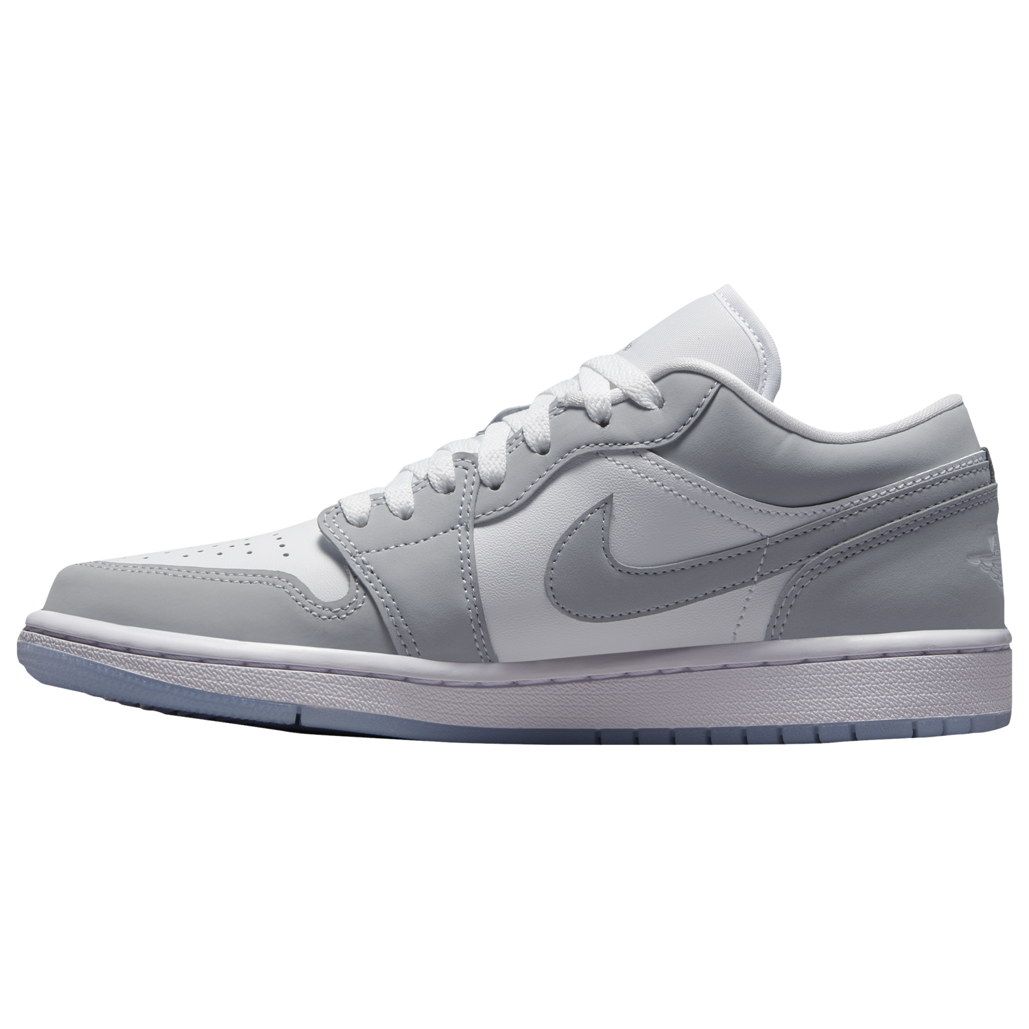 Jordan AJ 1 Low - Women's - White/Wolf Grey/Aluminum
