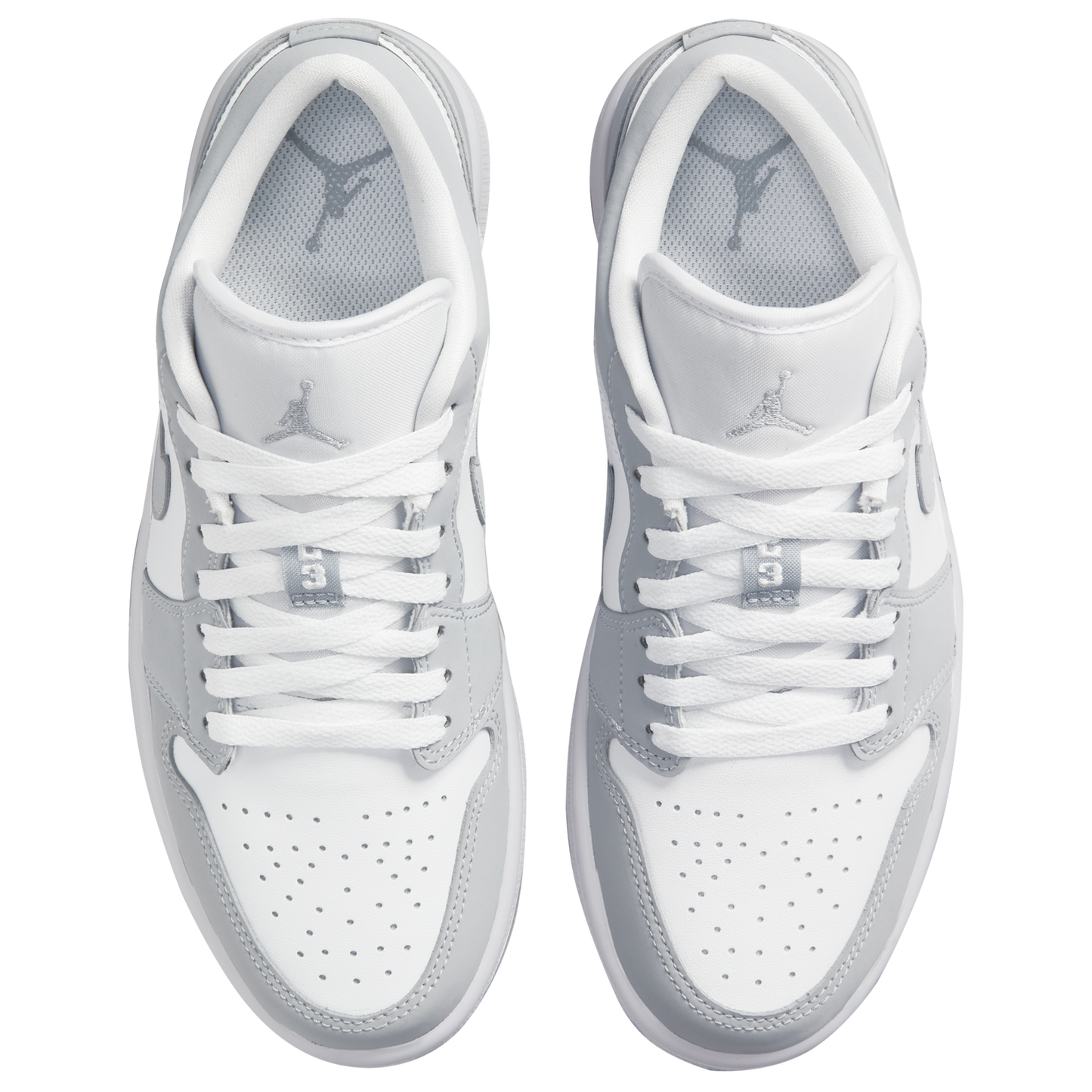 Jordan AJ 1 Low - Women's - White/Wolf Grey/Aluminum