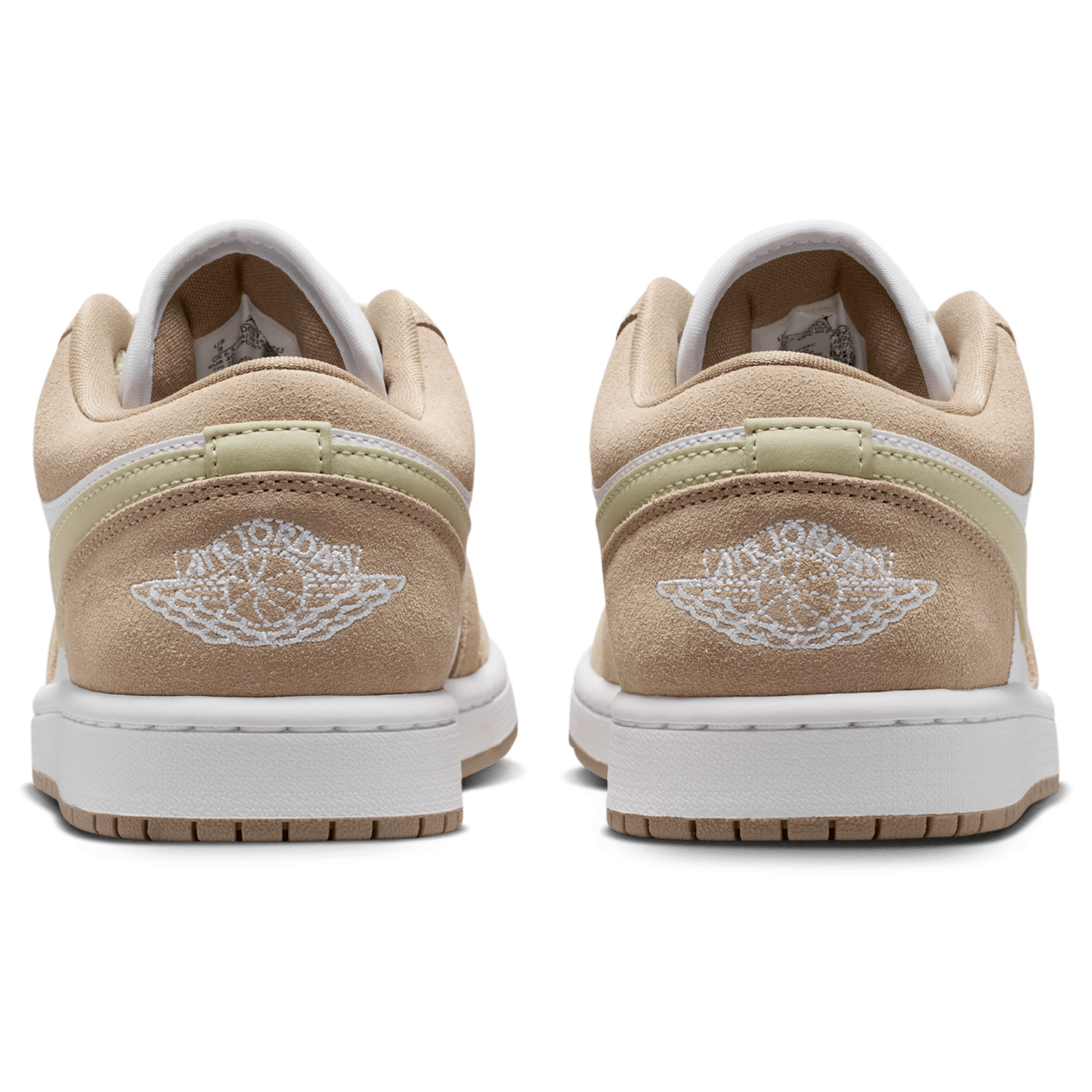 Jordan AJ 1 Low - Women's - White/Olive Aura/Khaki