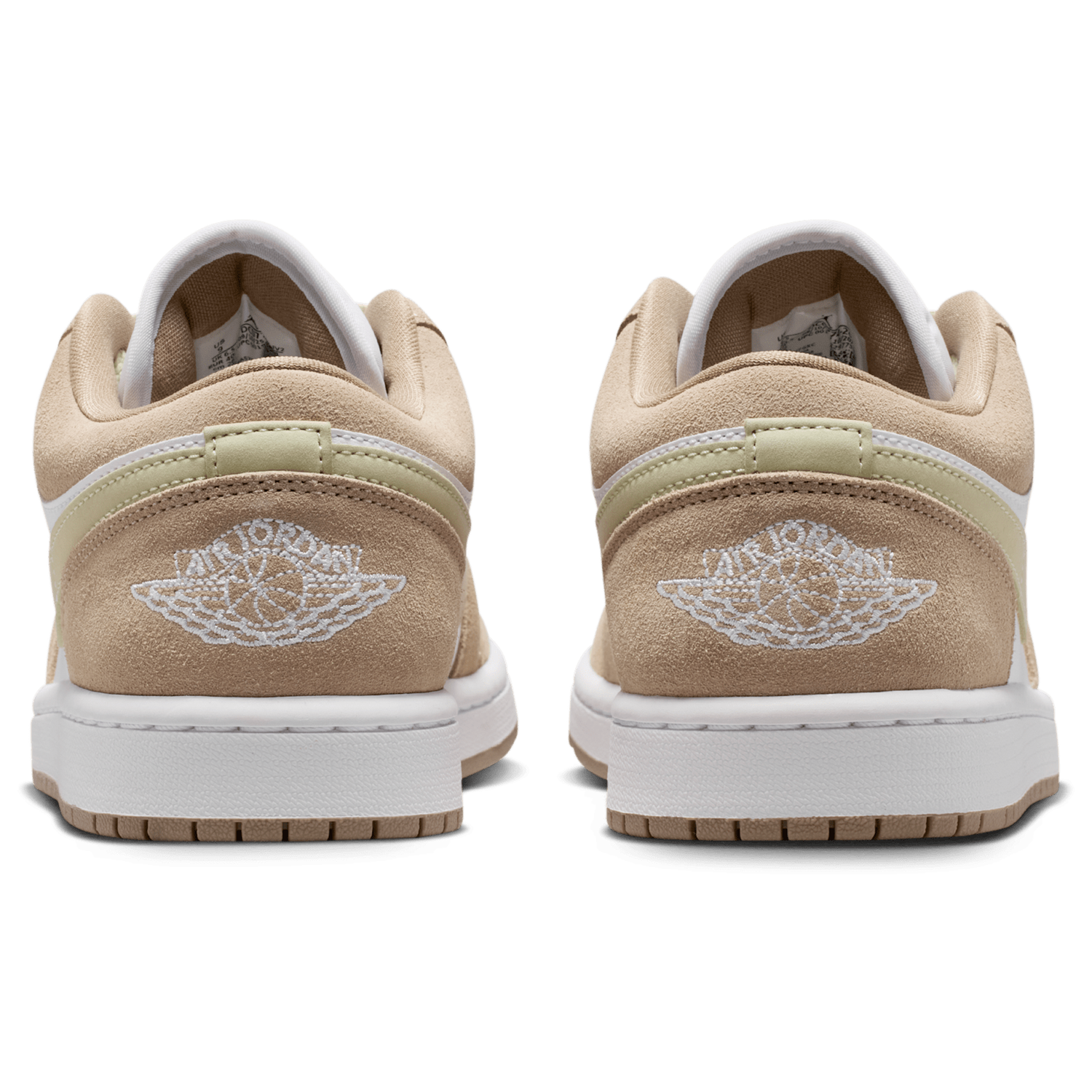 Jordan AJ 1 Low - Women's - White/Olive Aura/Khaki