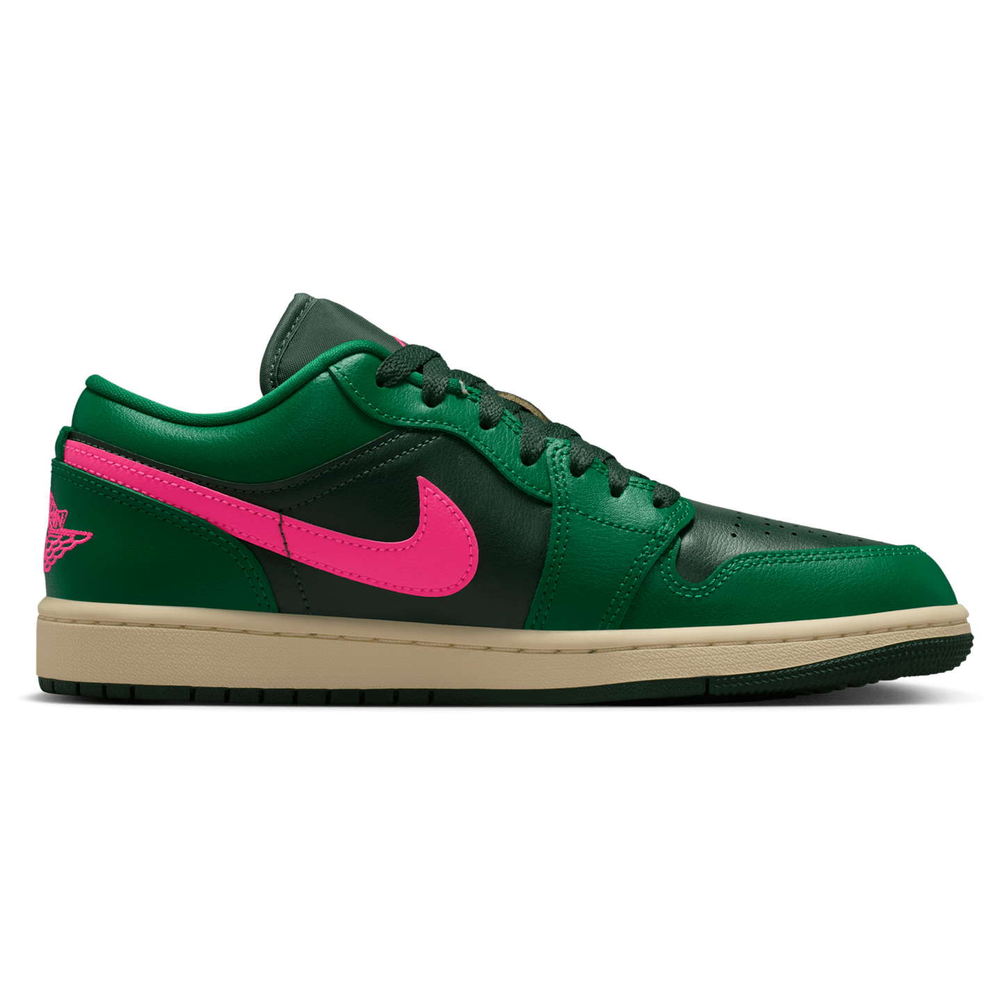 Jordan AJ 1 Low - Women's - Malachite/Pink Blast/Fir