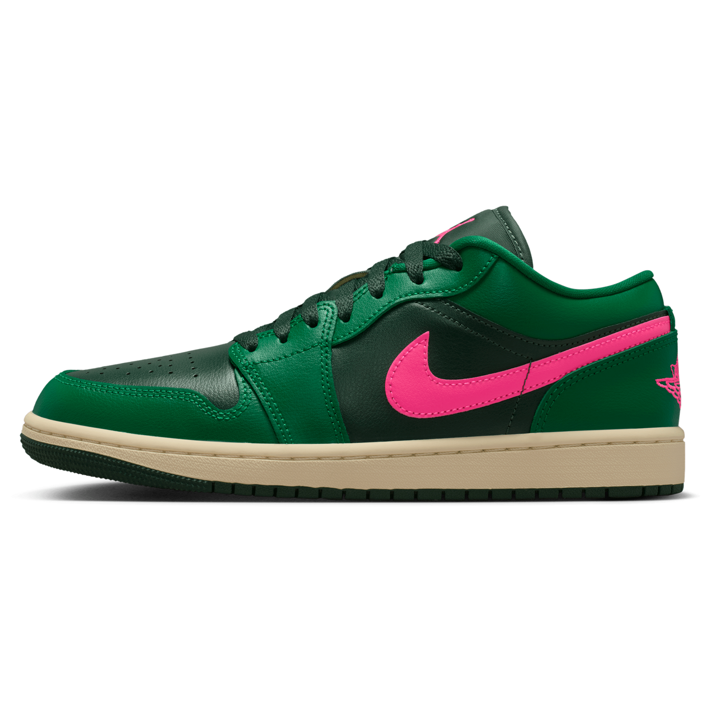 Jordan AJ 1 Low - Women's - Malachite/Pink Blast/Fir