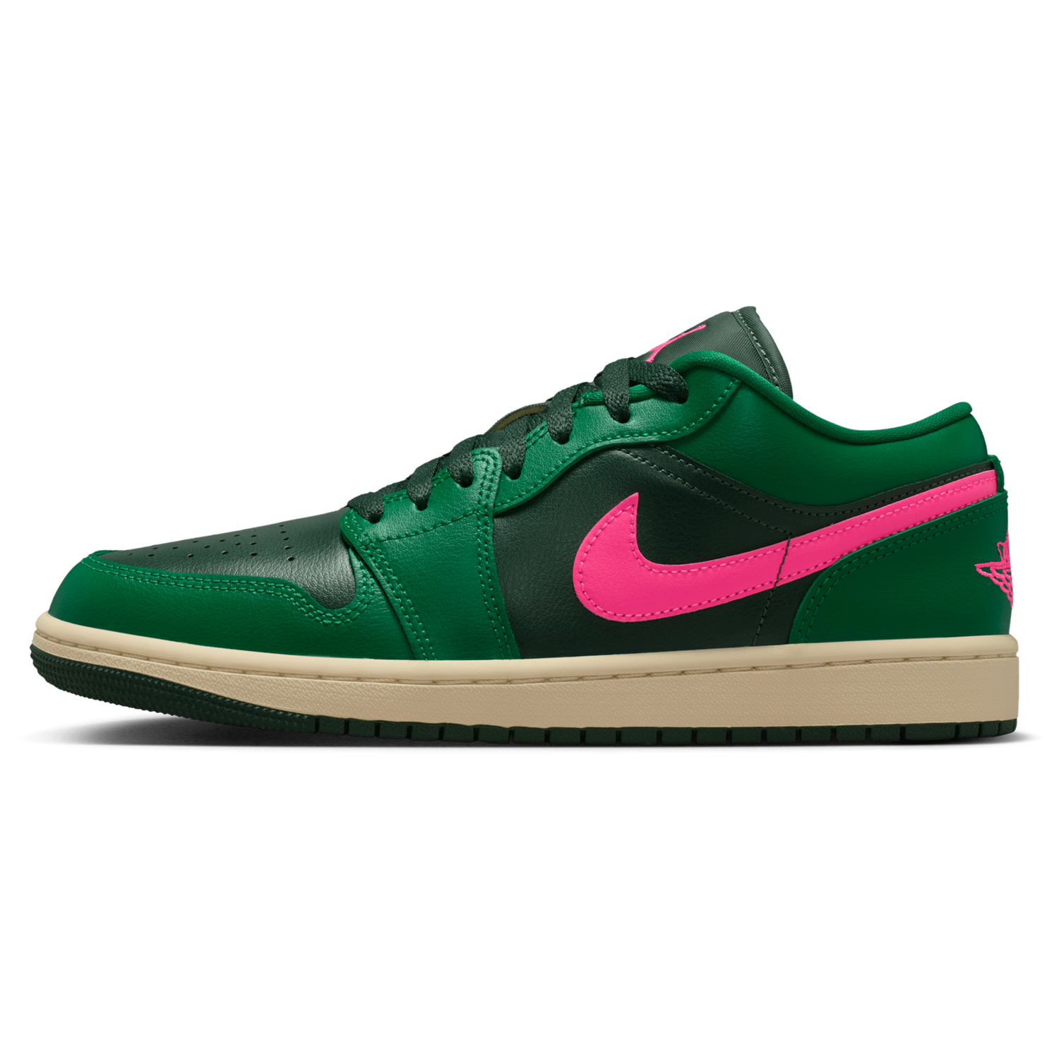 Jordan AJ 1 Low - Women's - Malachite/Pink Blast/Fir