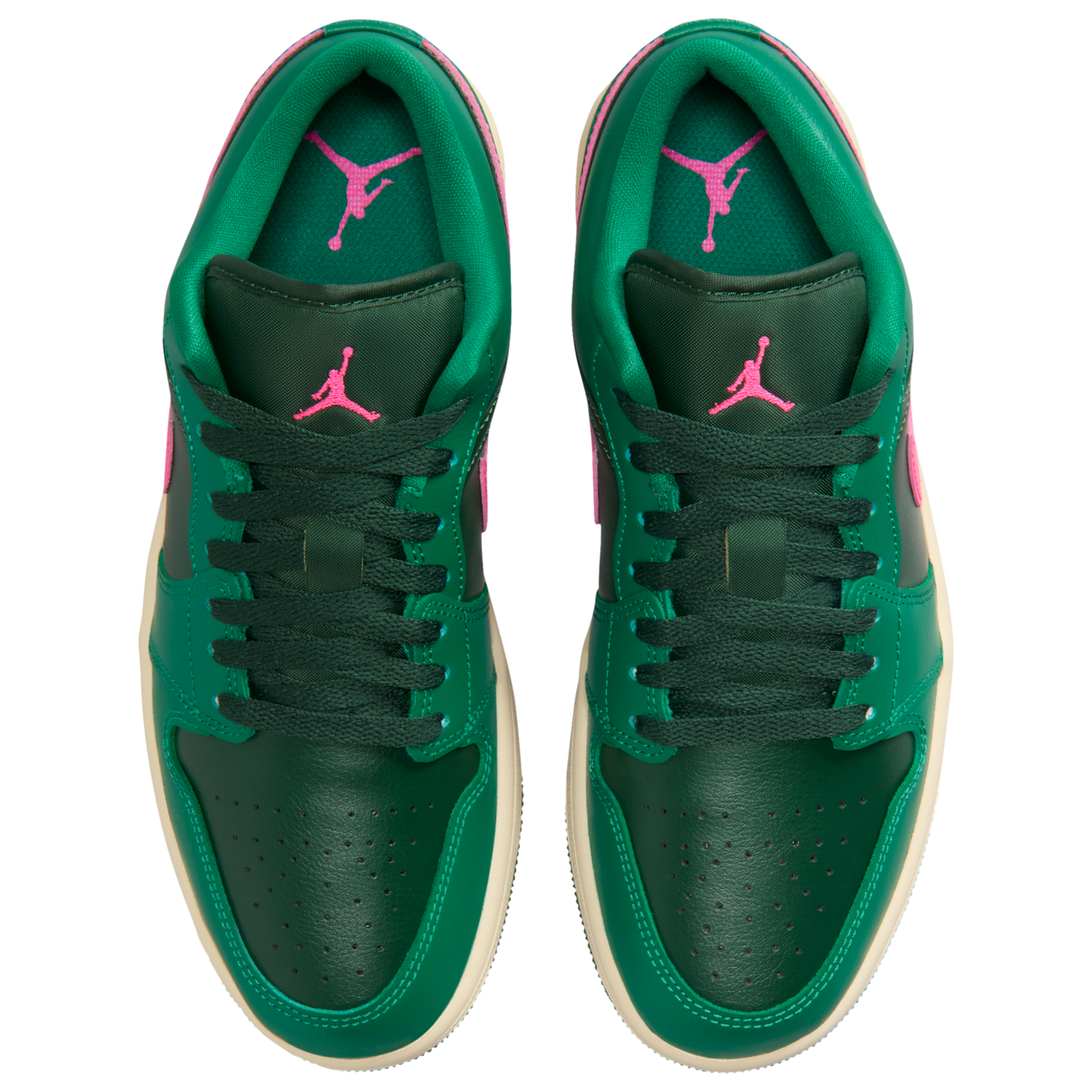 Jordan AJ 1 Low - Women's - Malachite/Pink Blast/Fir