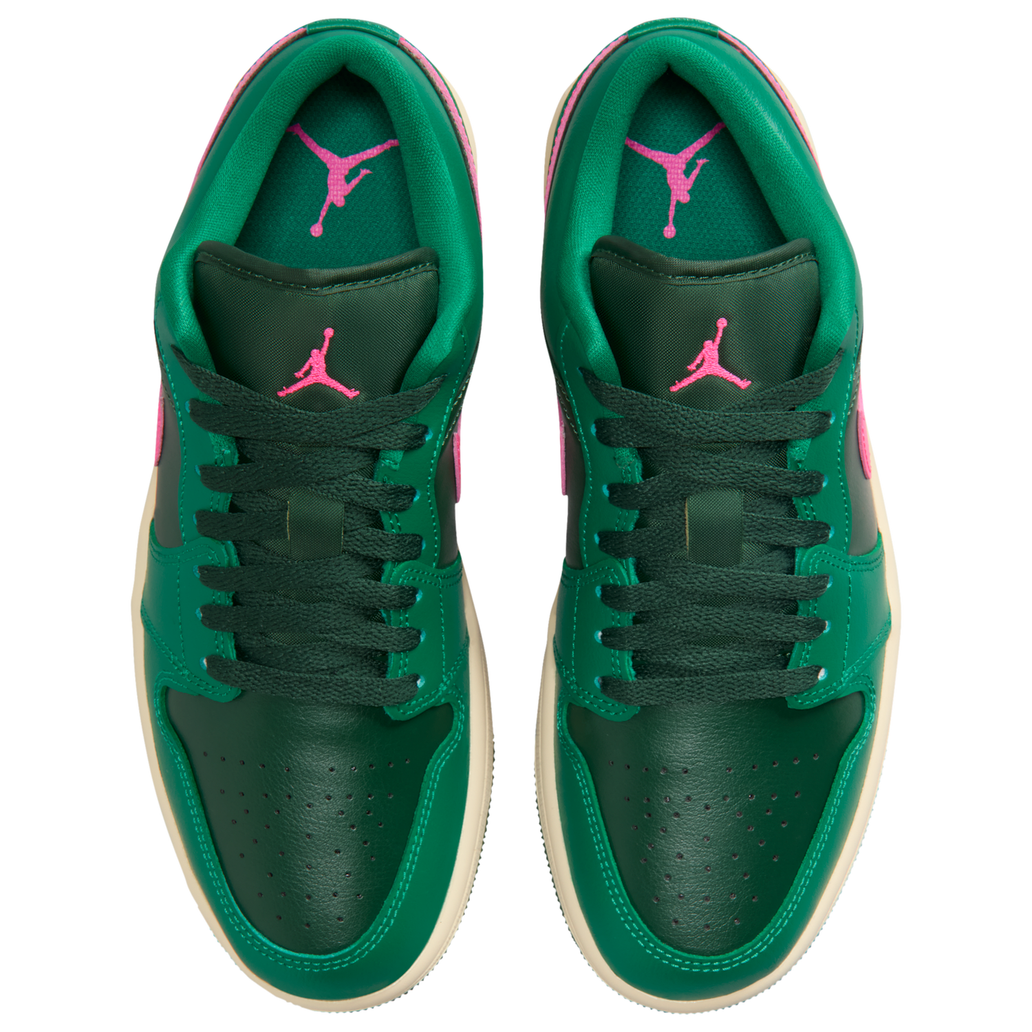 Jordan AJ 1 Low - Women's - Malachite/Pink Blast/Fir