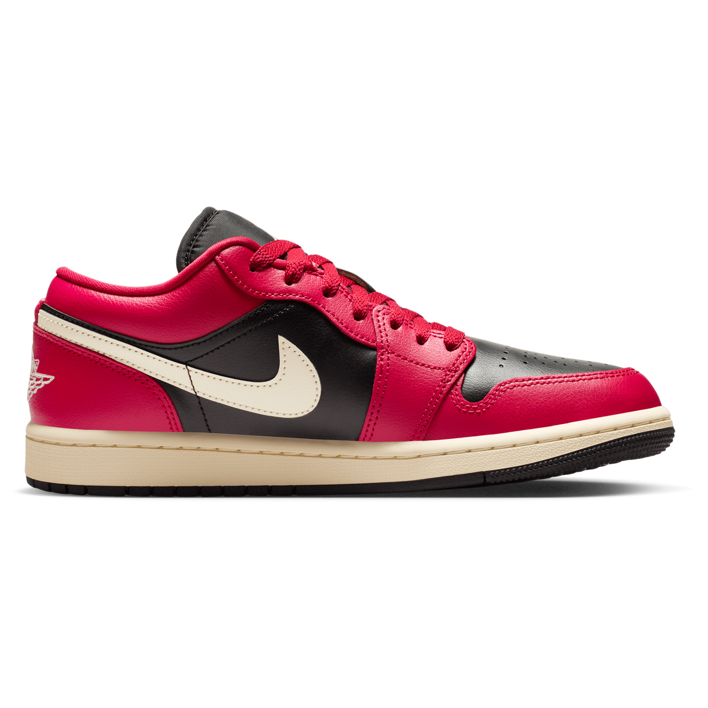 Jordan AJ 1 Low - Women's - Black/Mystic Hibiscus/Coconut Milk