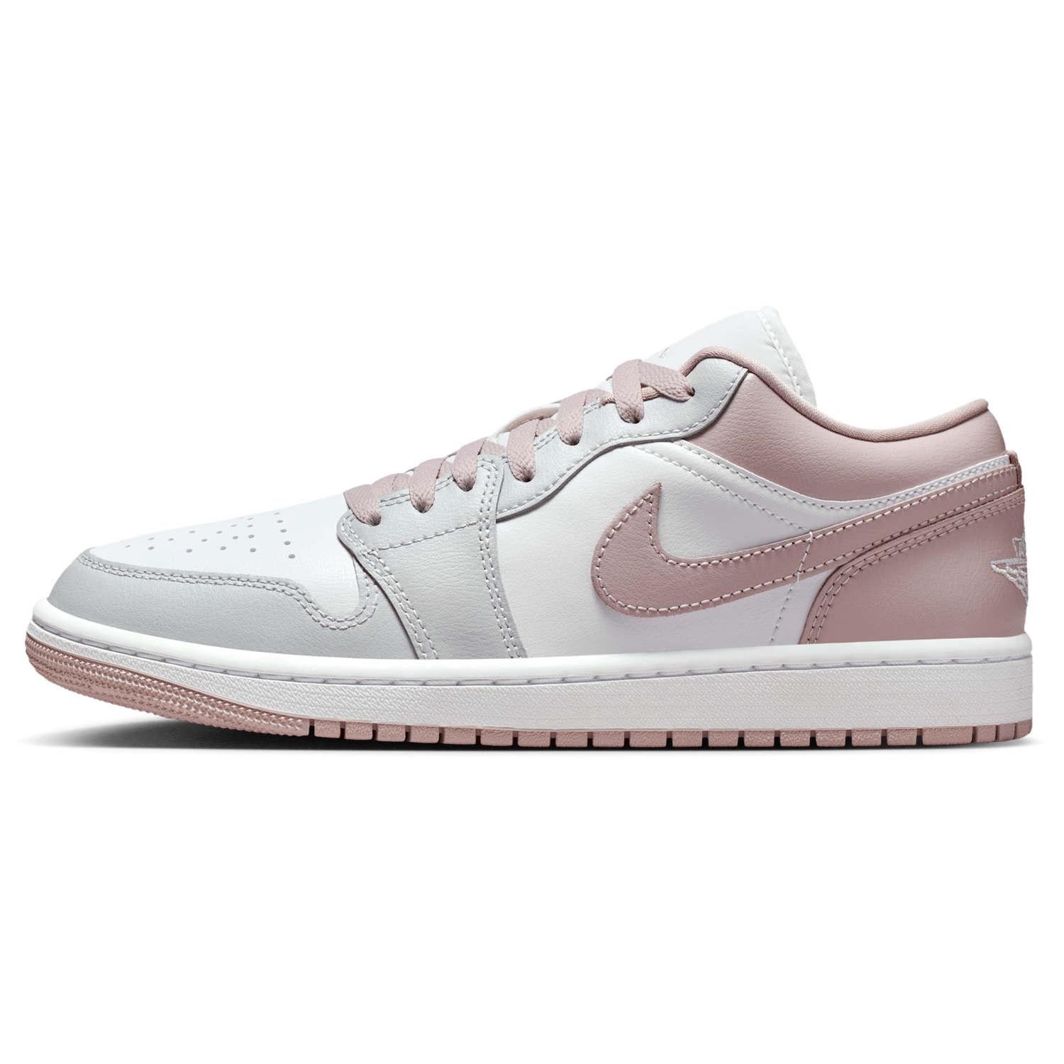 Jordan AJ 1 Low - Women's - Enigma Stone/Particle Rose/White