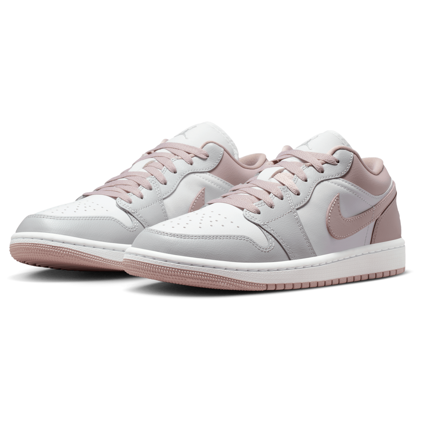 Jordan AJ 1 Low - Women's - Enigma Stone/Particle Rose/White