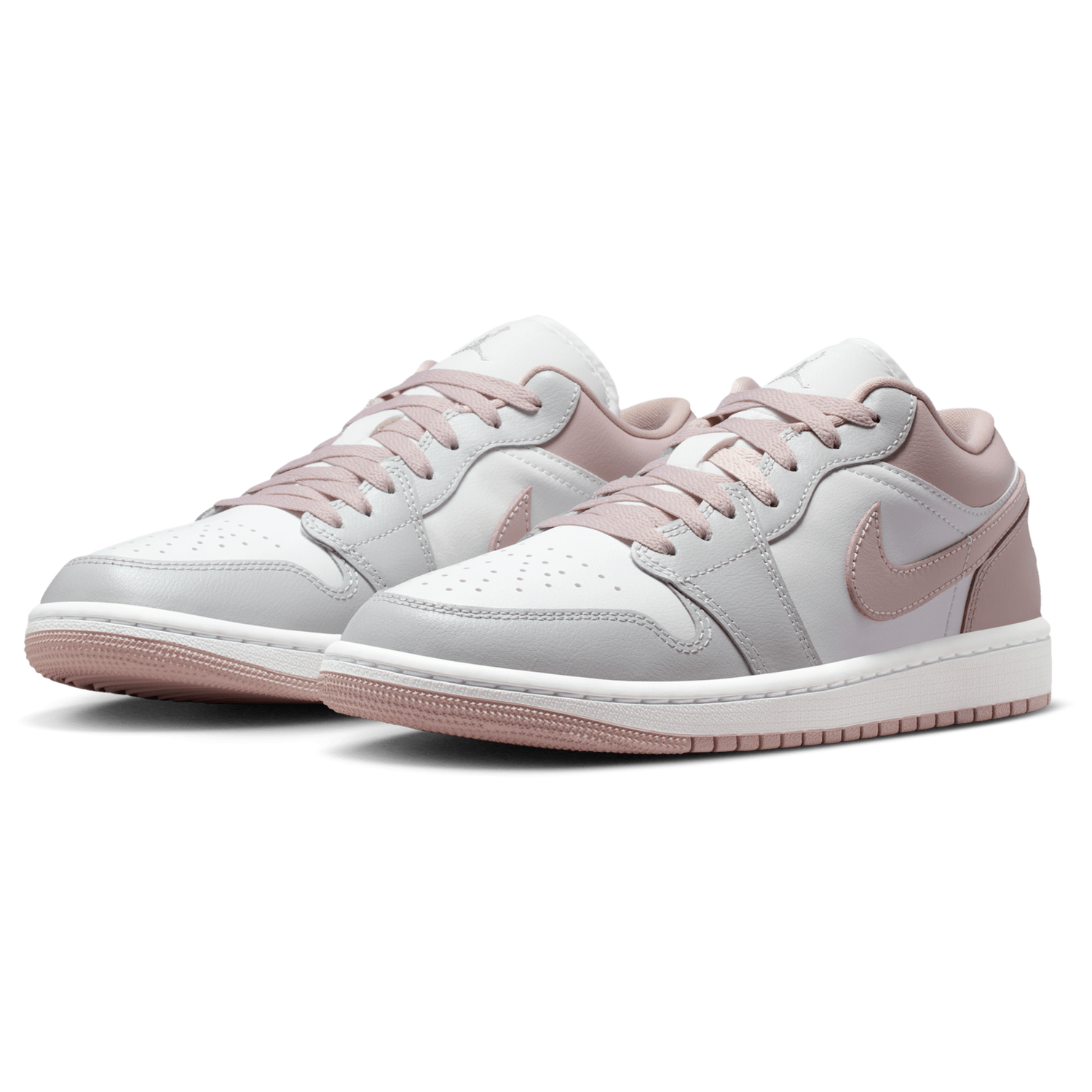 Jordan AJ 1 Low - Women's - Enigma Stone/Particle Rose/White