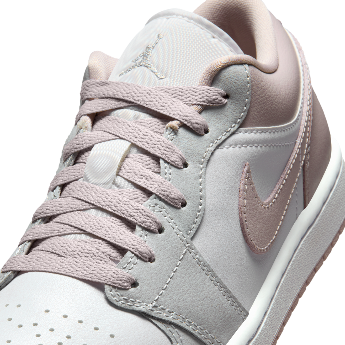 Jordan AJ 1 Low - Women's - Enigma Stone/Particle Rose/White