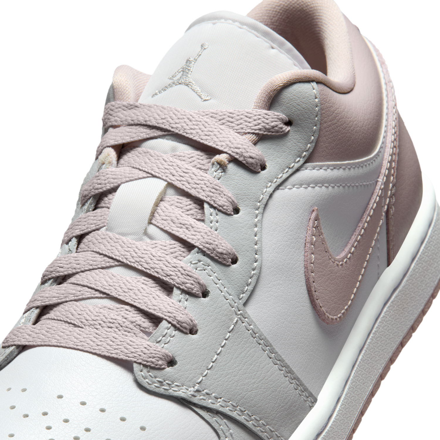 Jordan AJ 1 Low - Women's - Enigma Stone/Particle Rose/White