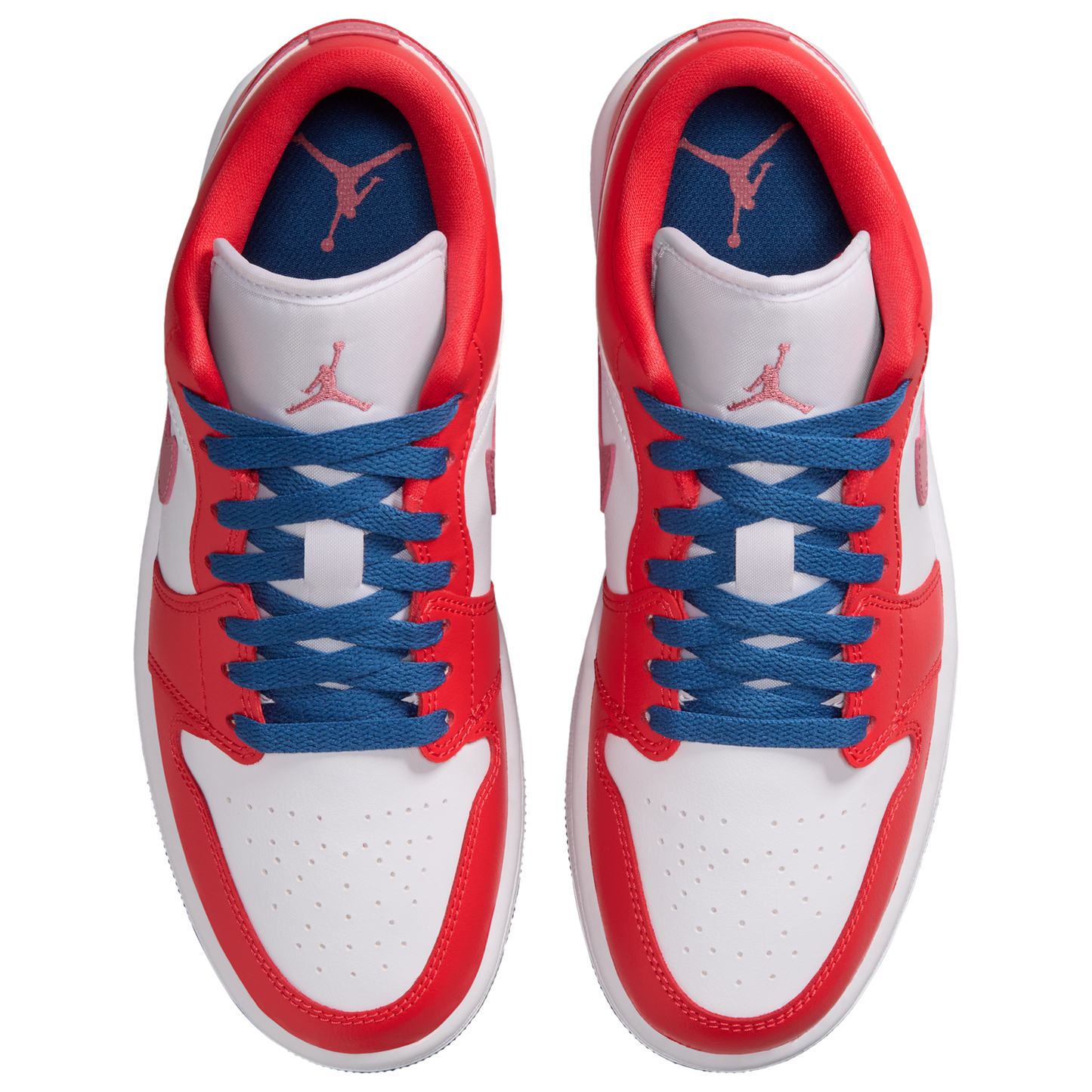 Jordan AJ 1 Low - Women's - Track Red/True Blue/White