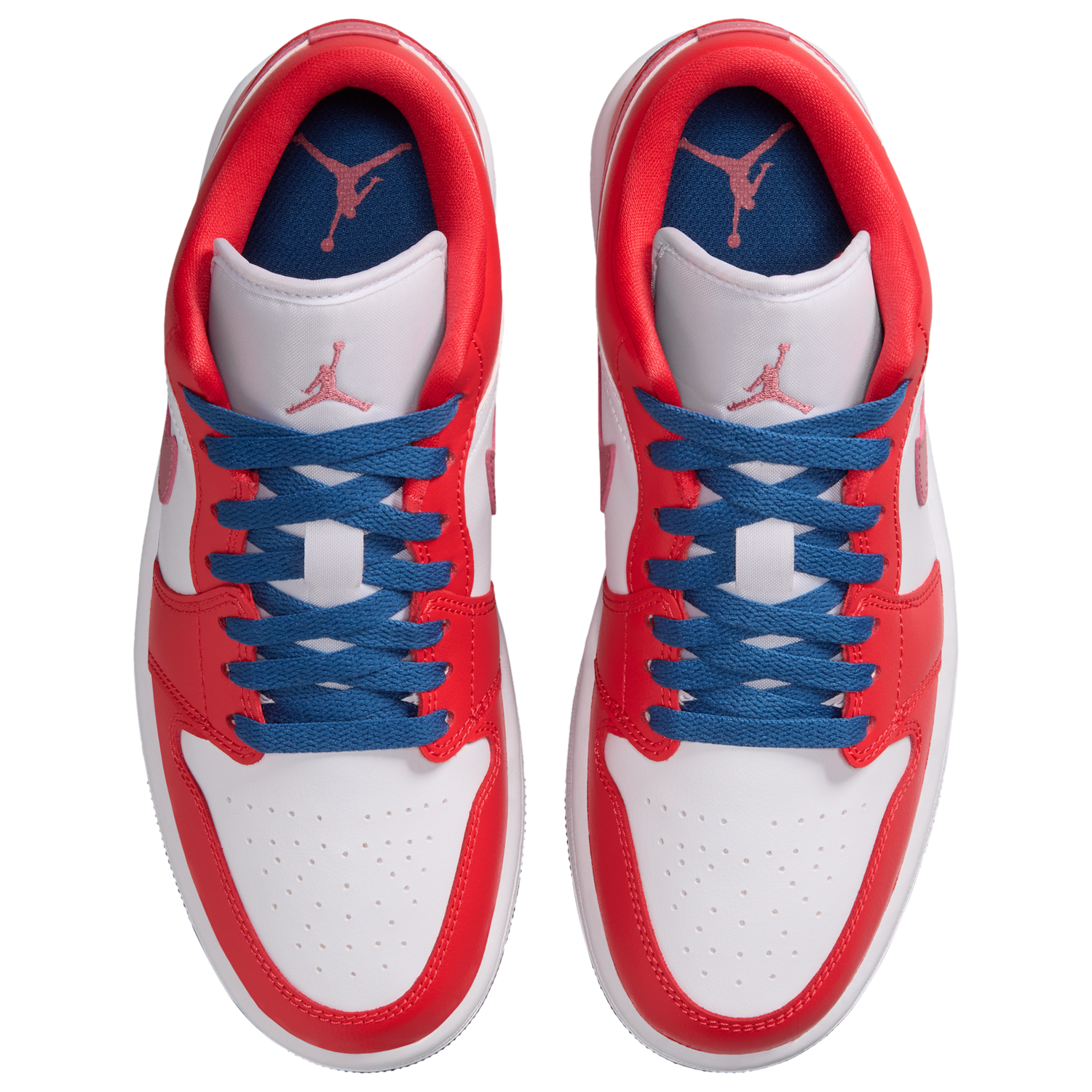 Jordan AJ 1 Low - Women's - Track Red/True Blue/White