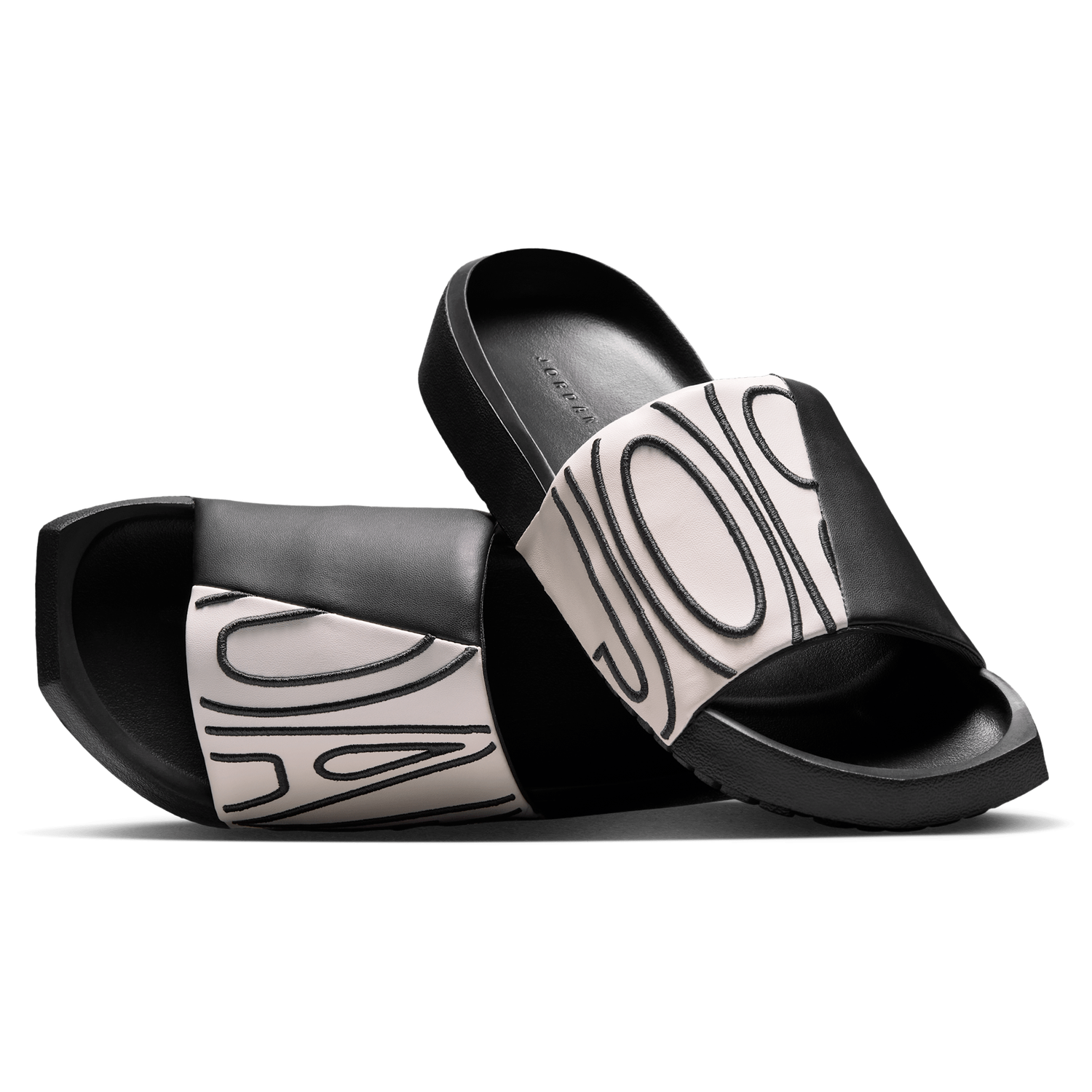 Jordan Nola Slides - Women's - Chalk/Off Noir