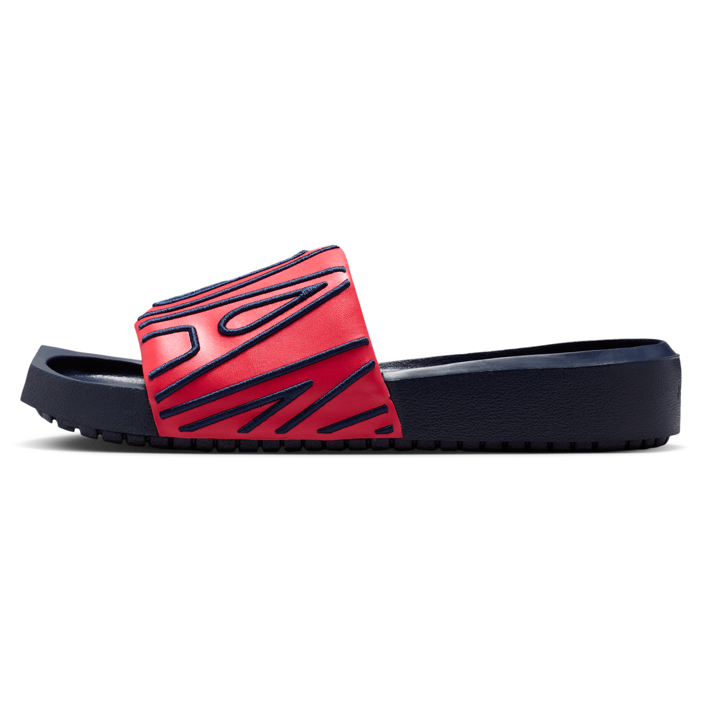 Jordan Nola Slides - Women's - Obsidian/Desert Berry/Track Red