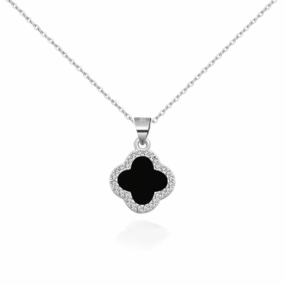 Aura Clover Pavé Necklace