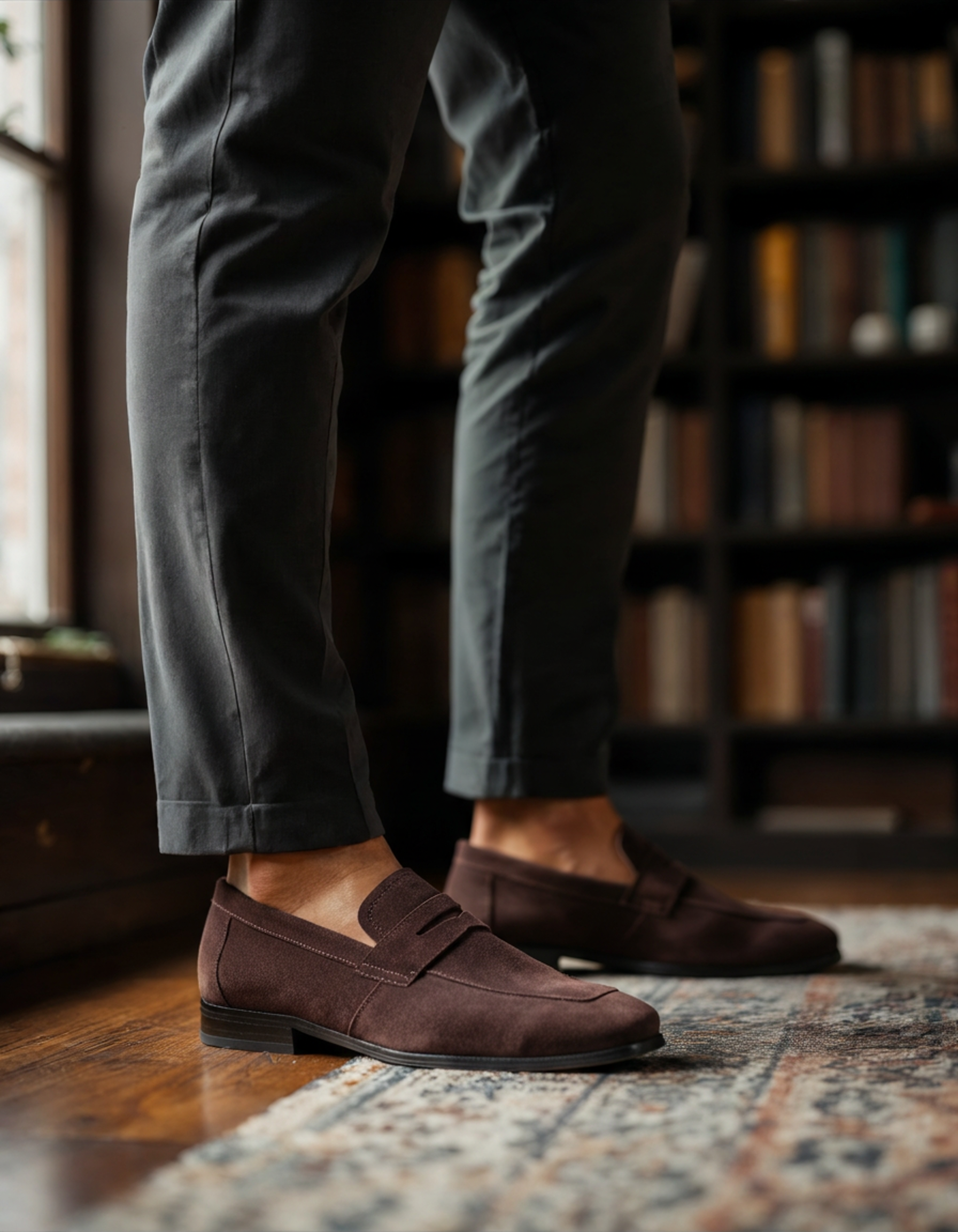 Suede Penny Loafers - foto 5