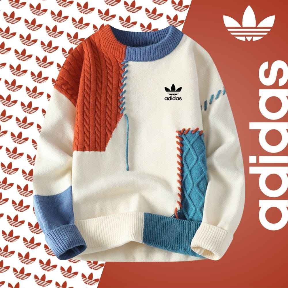 Men's Vintage Patchwork Knit Sweater