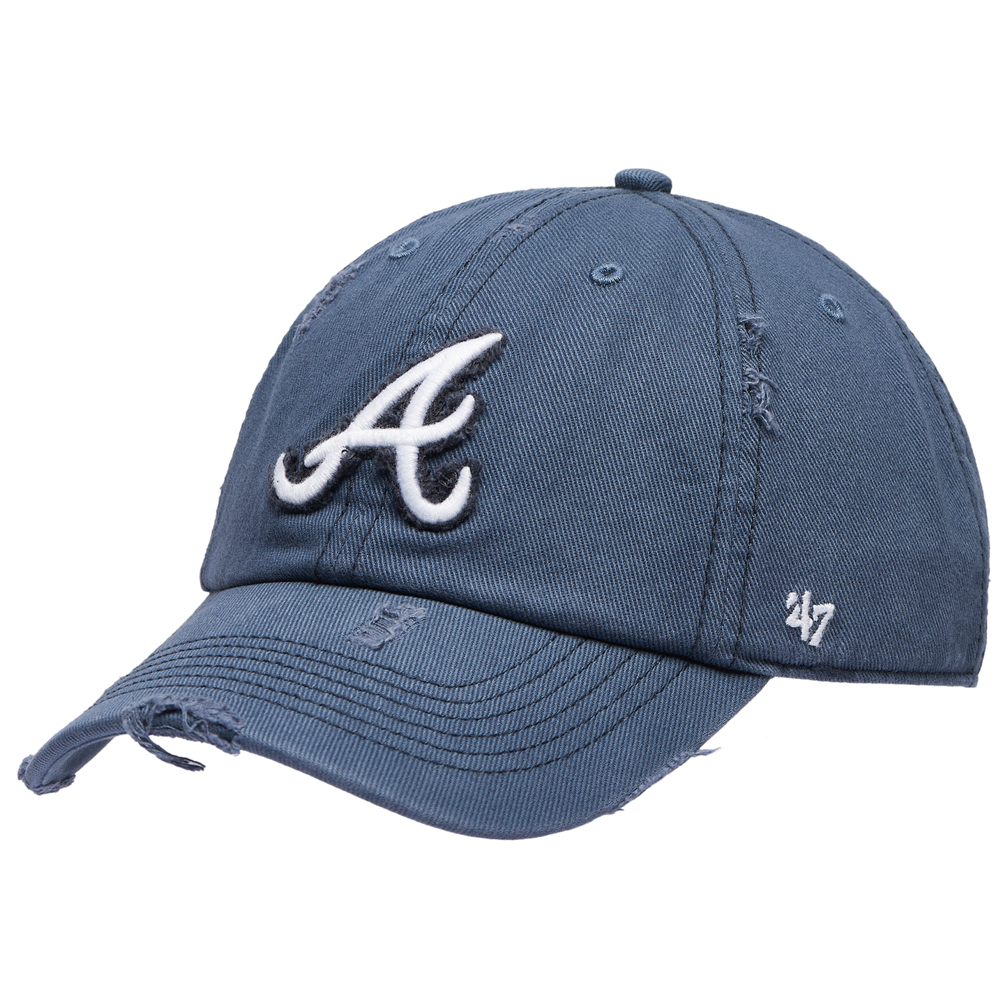 47 Brand Braves Weathered 47 Clean Up Cap - Men's - Blue/Multi
