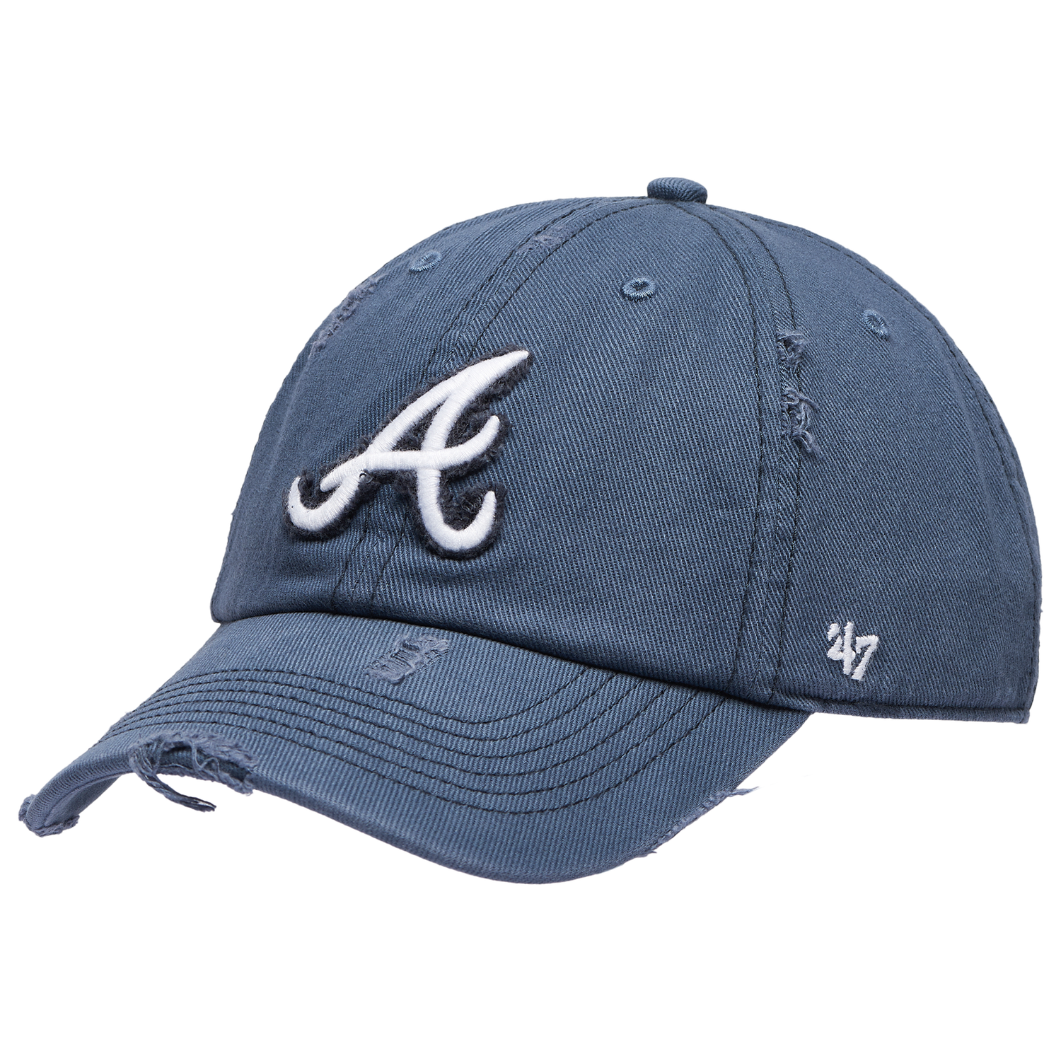 47 Brand Braves Weathered 47 Clean Up Cap - Men's - Blue/Multi