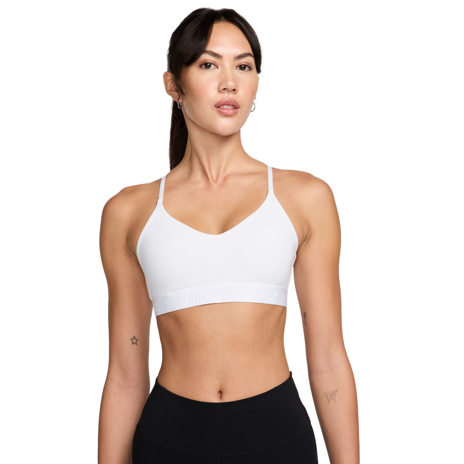 Nike Dri-FIT Indy Bra - Women's - White/Stone Mauve
