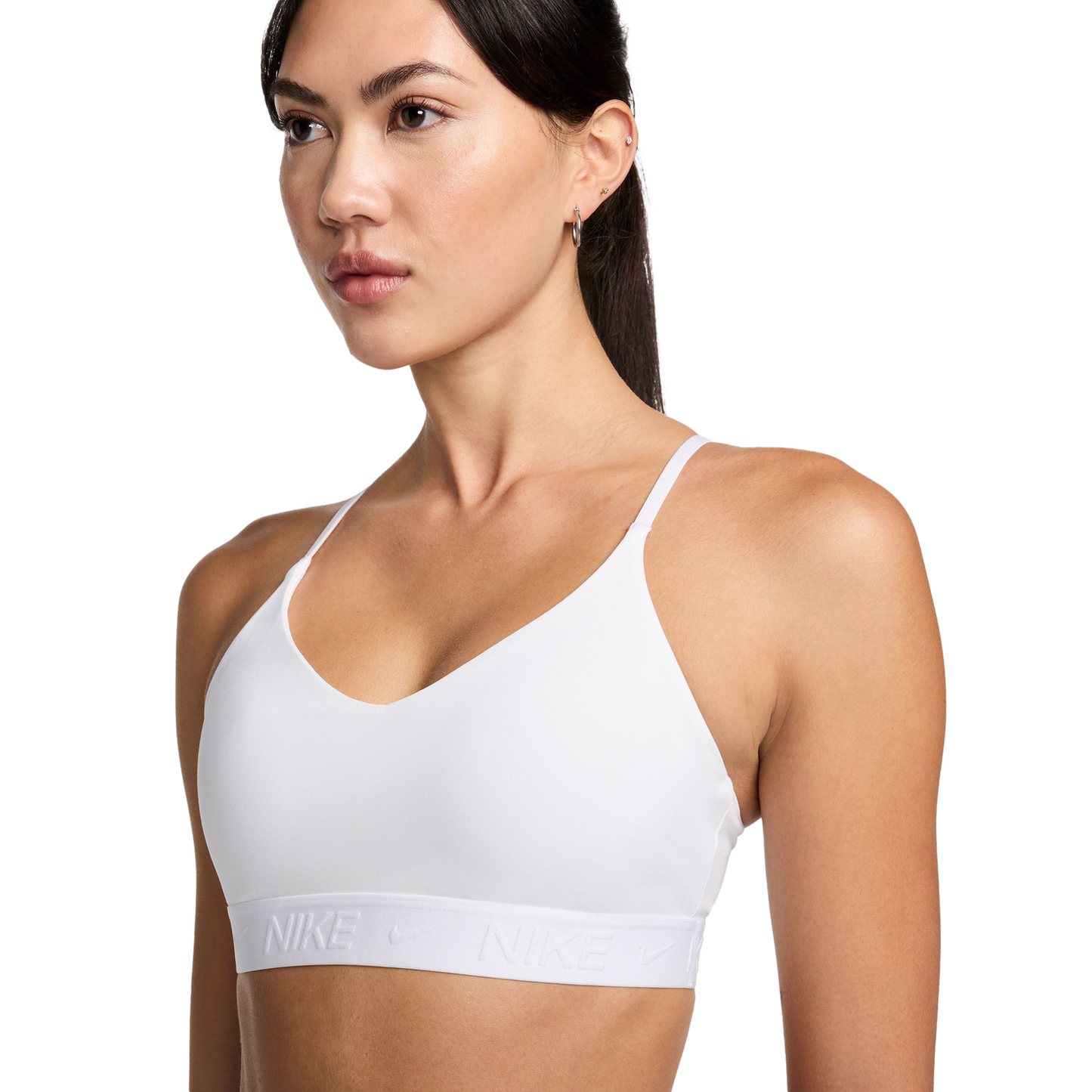 Nike Dri-FIT Indy Bra - Women's - White/Stone Mauve