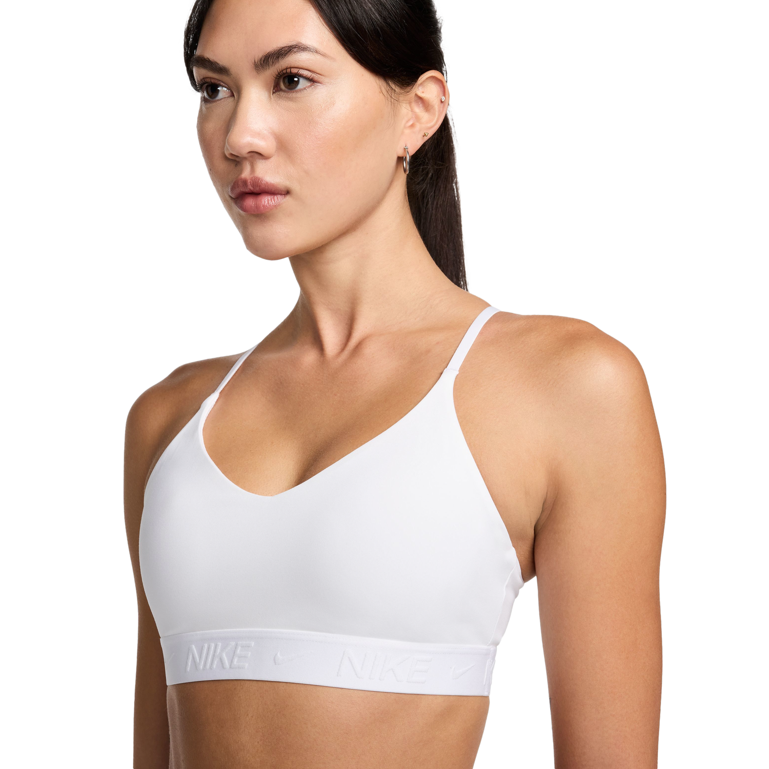Nike Dri-FIT Indy Bra - Women's - White/Stone Mauve