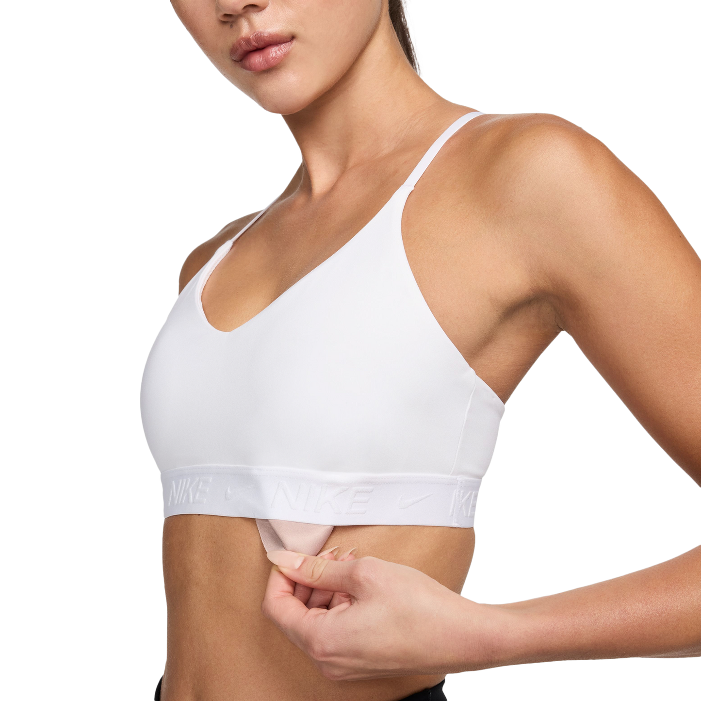 Nike Dri-FIT Indy Bra - Women's - White/Stone Mauve