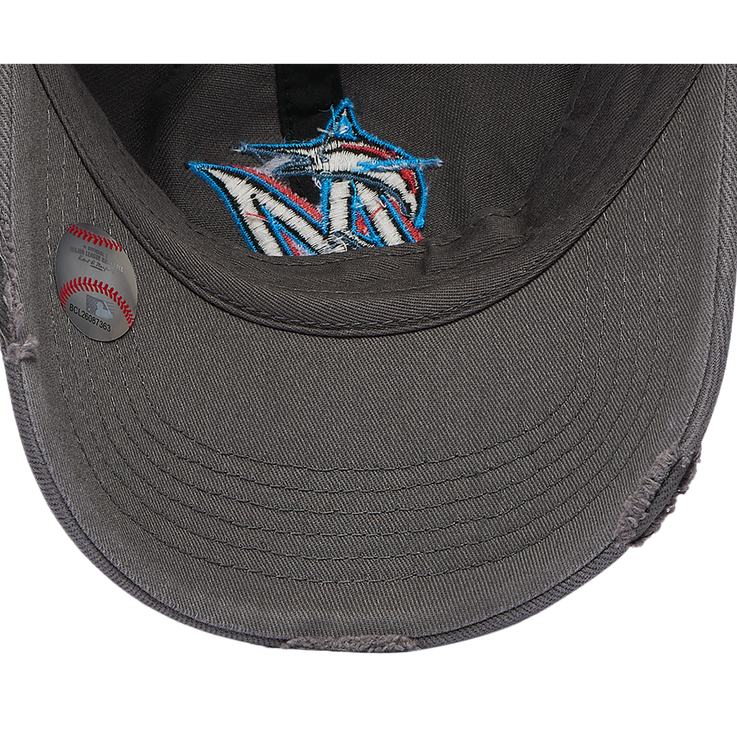 47 Brand Marlins Weathered 47 Clean Up Cap - Men's - Black/Multi